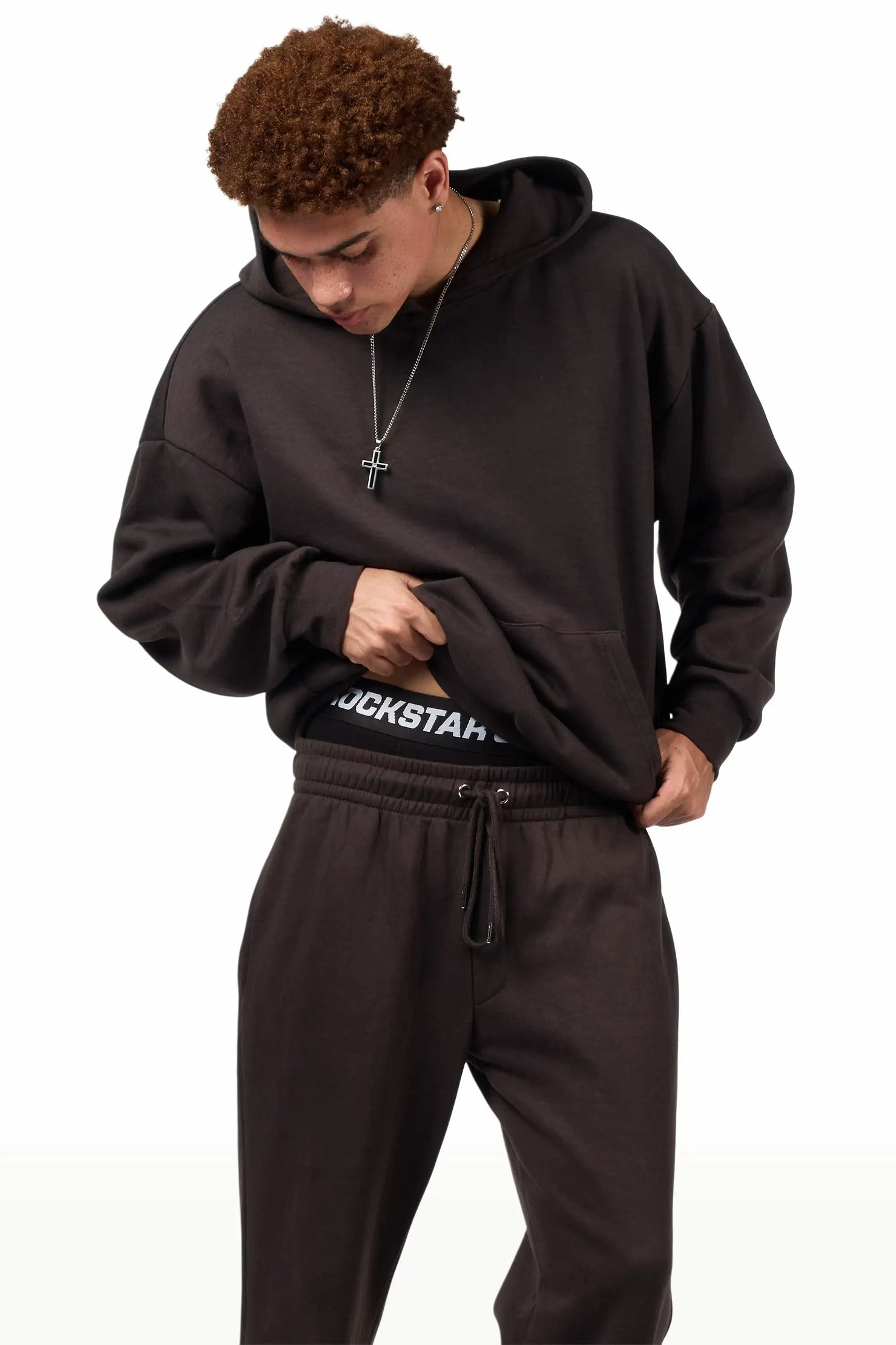 Basic Iron Hoodie Relaxed Track Set
