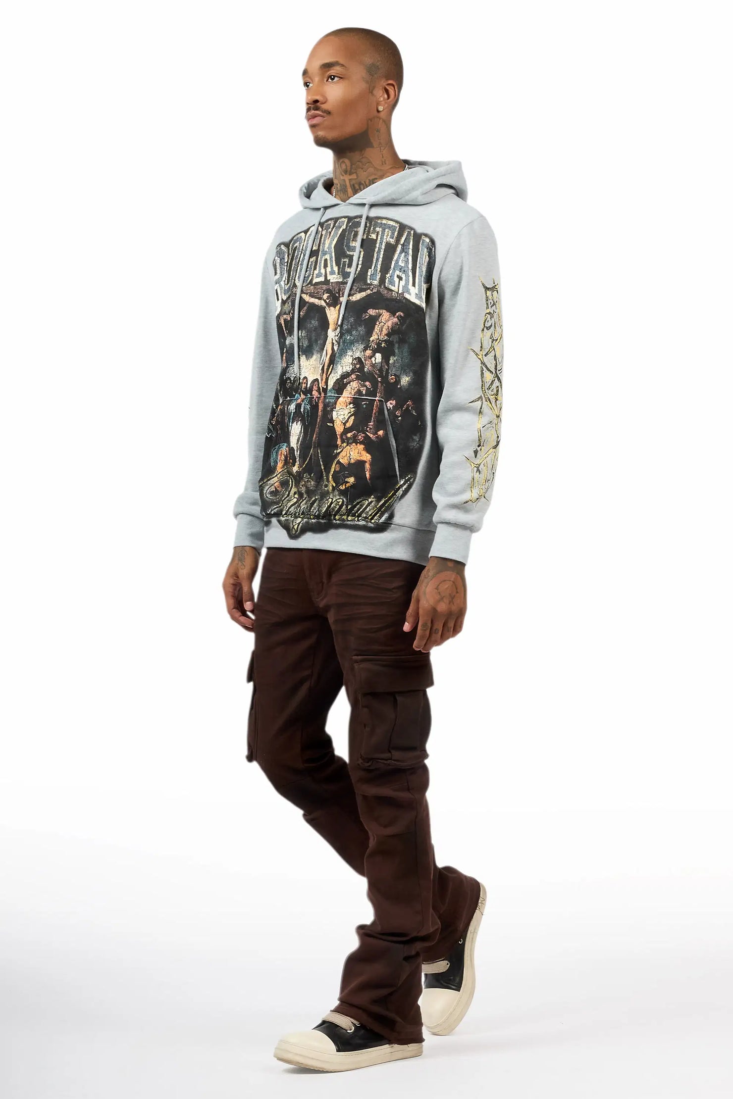 Cruz Dark Brown Stacked Fit Jean