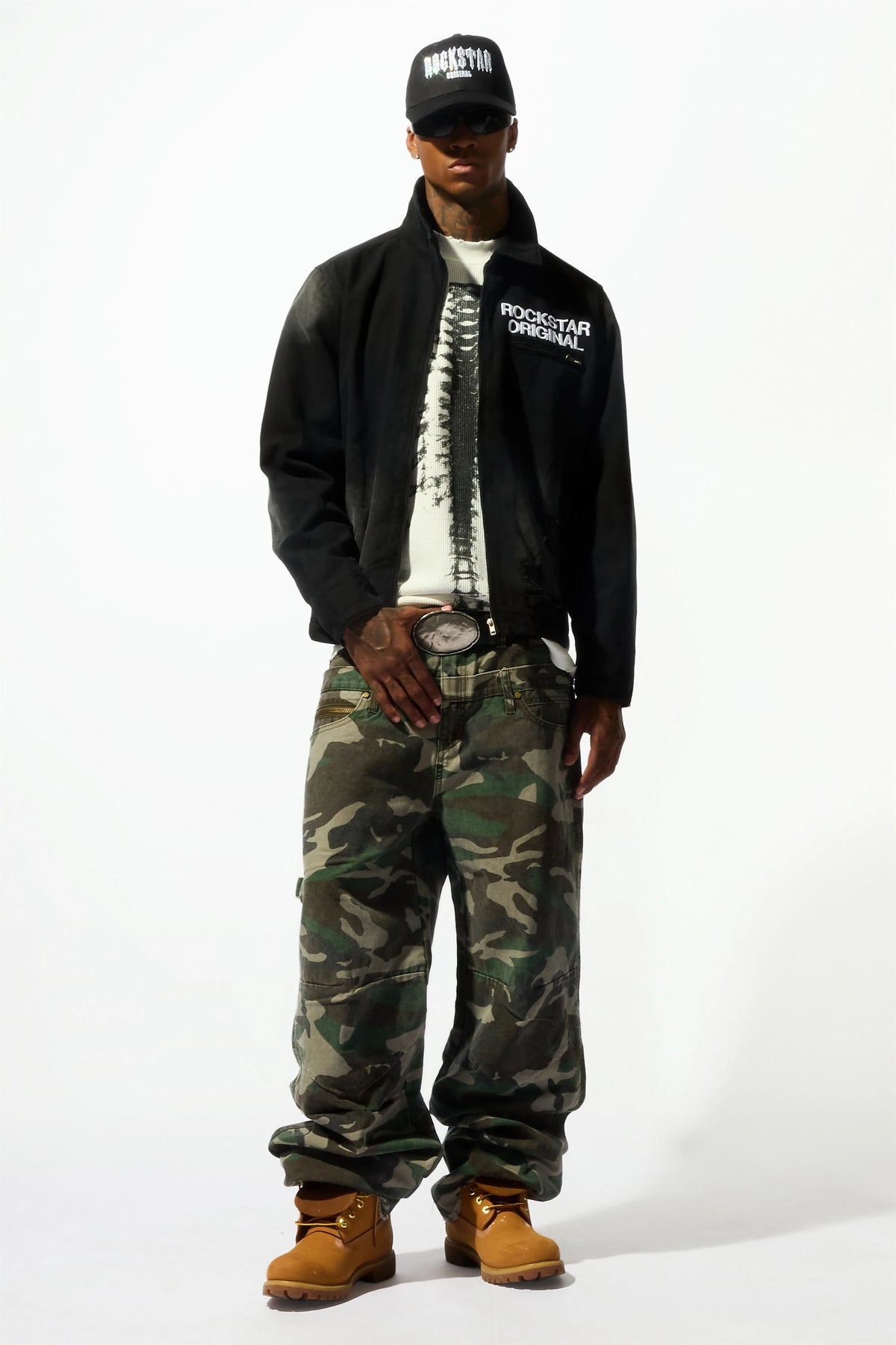 Caliz Off White Thermal Long Sleeve T-Shirt