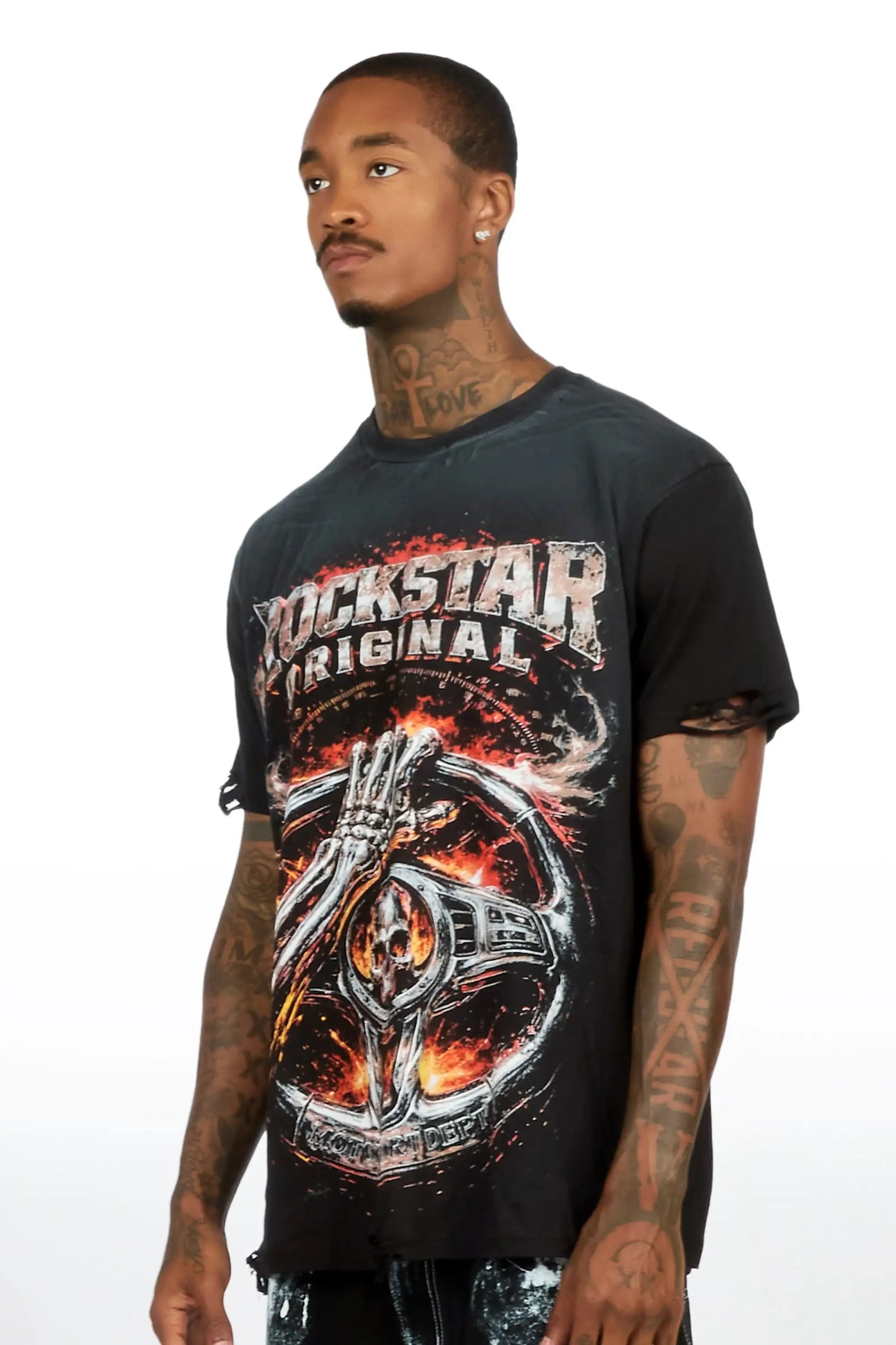McClain Black Oversized Graphic T-Shirt