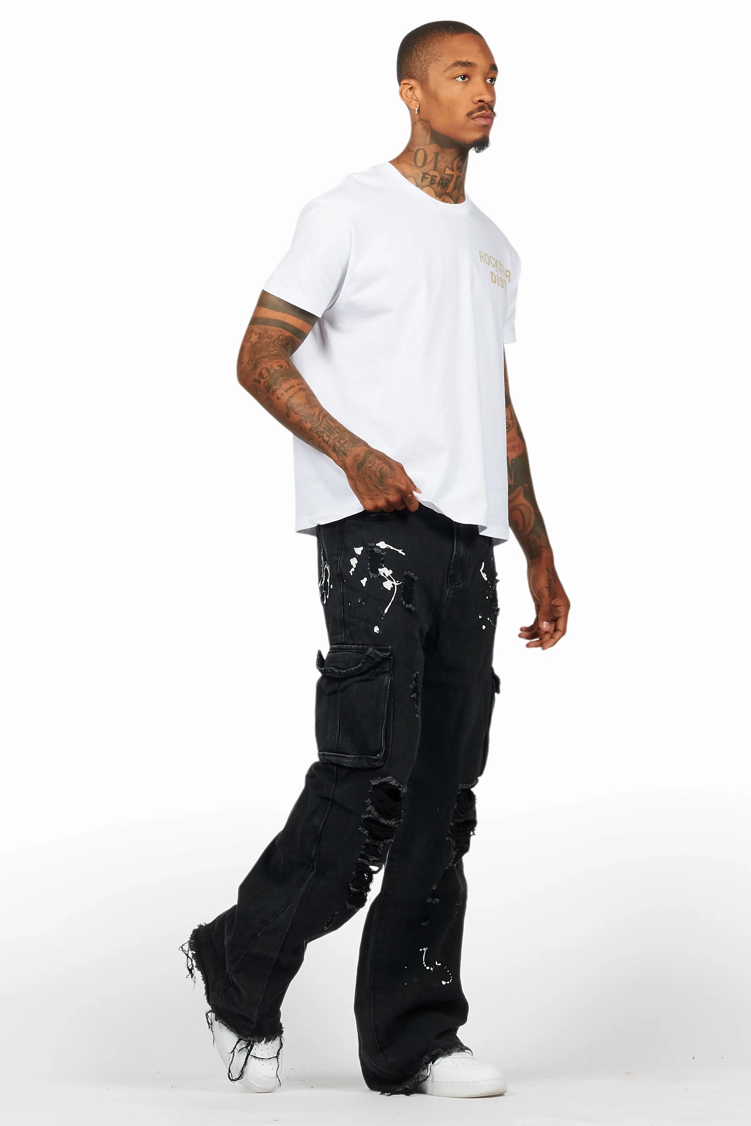Dubaku Black Baggy Fit Jean