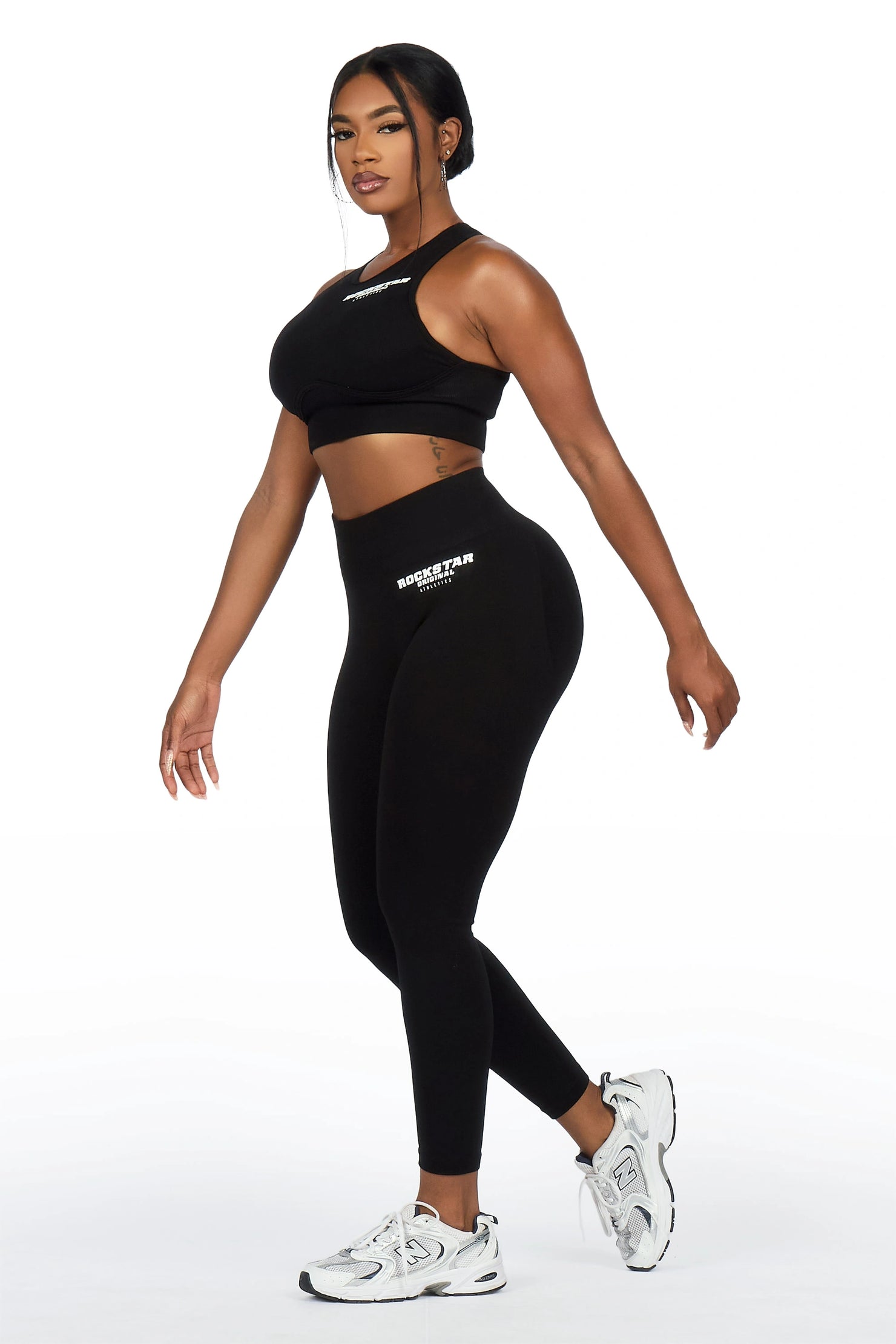 Brevyn Black Tank Active Legging Set
