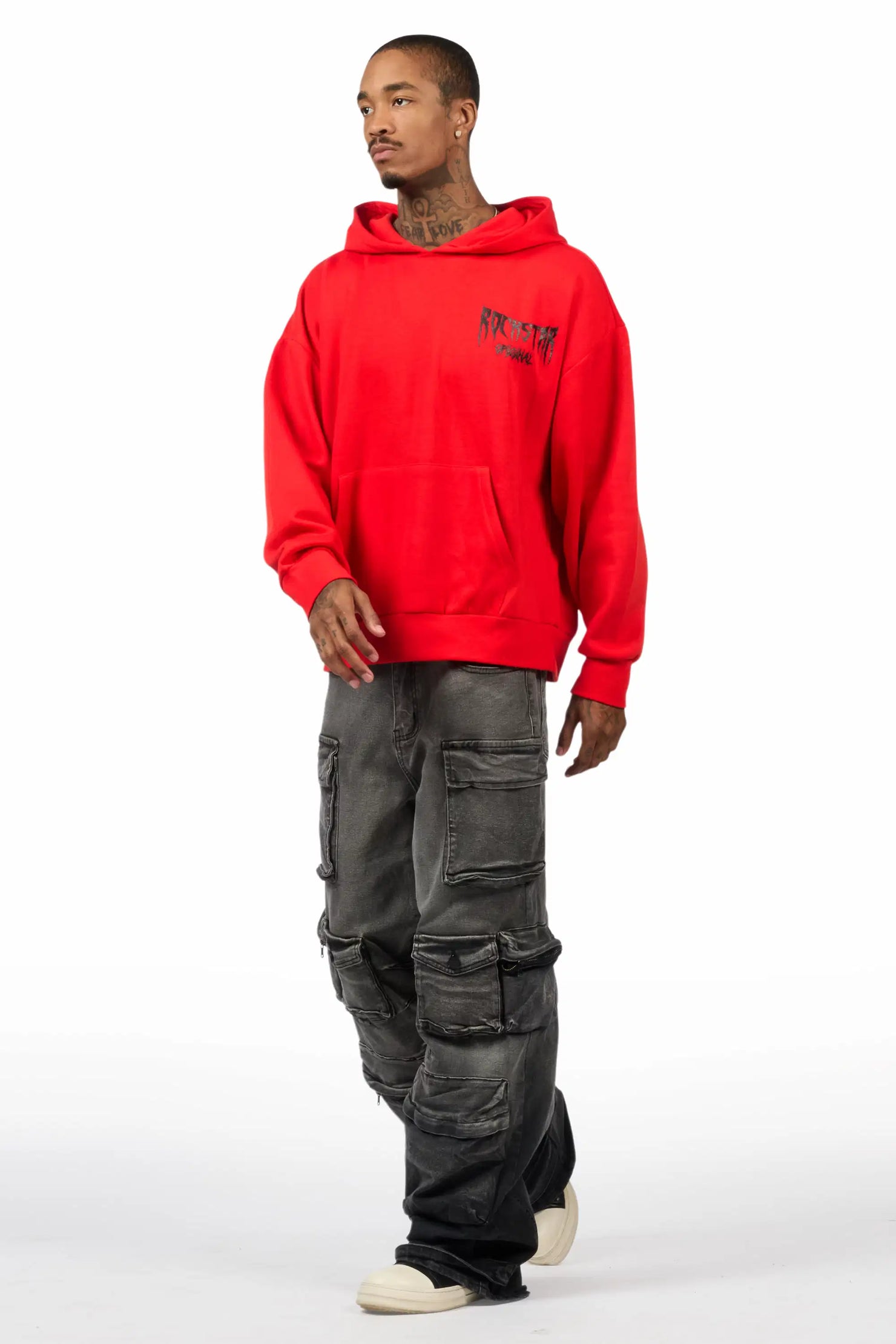 Mahesh Grey Baggy Cargo Jean