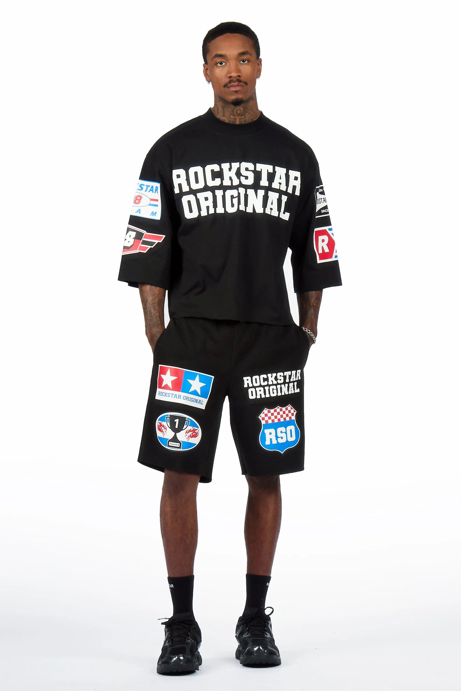 Corridor Black T-Shirt/Short Set
