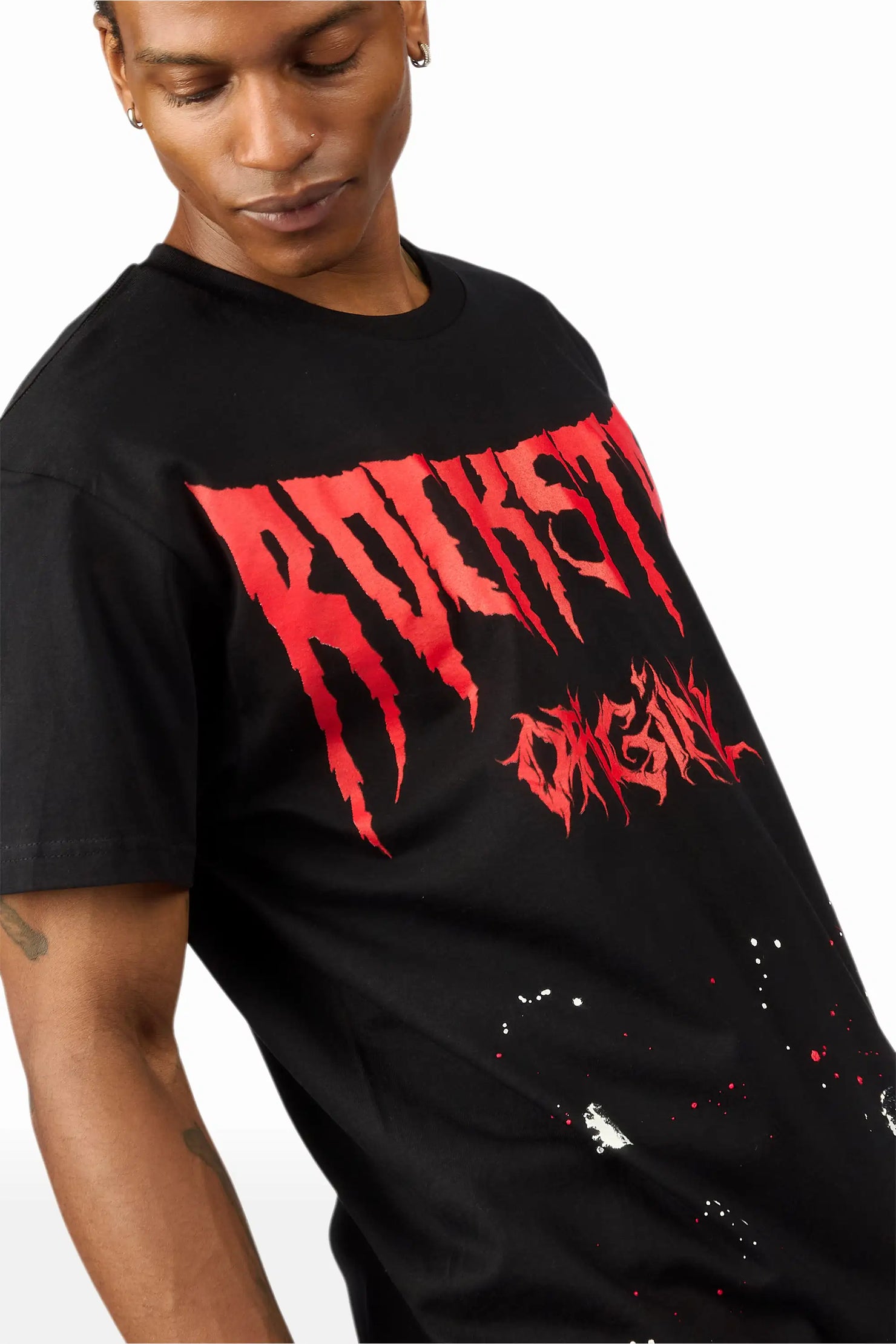 Twinkle Black/Red T-Shirt/Relaxed Track Set