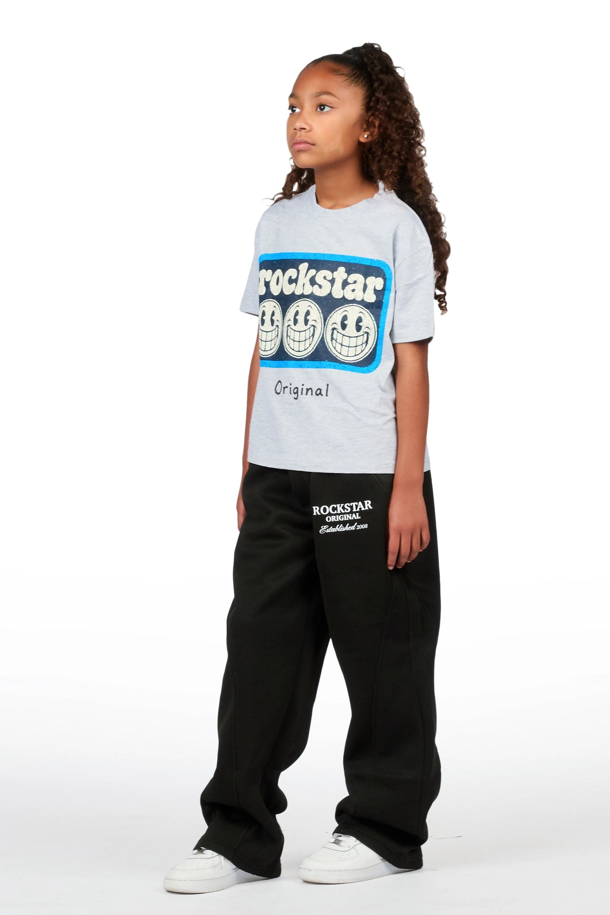 Girls Maximilliana Black Gabby Barrel Sweatpant