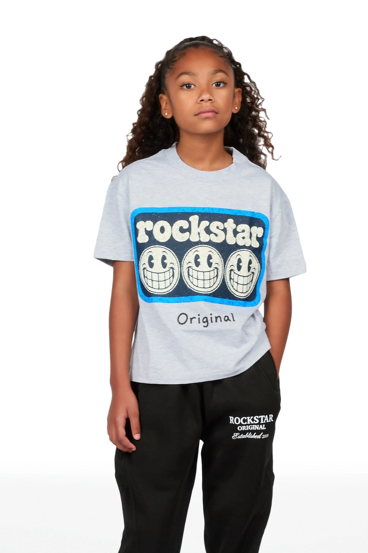 Girls Blarny Heather Grey Graphic T-Shirt