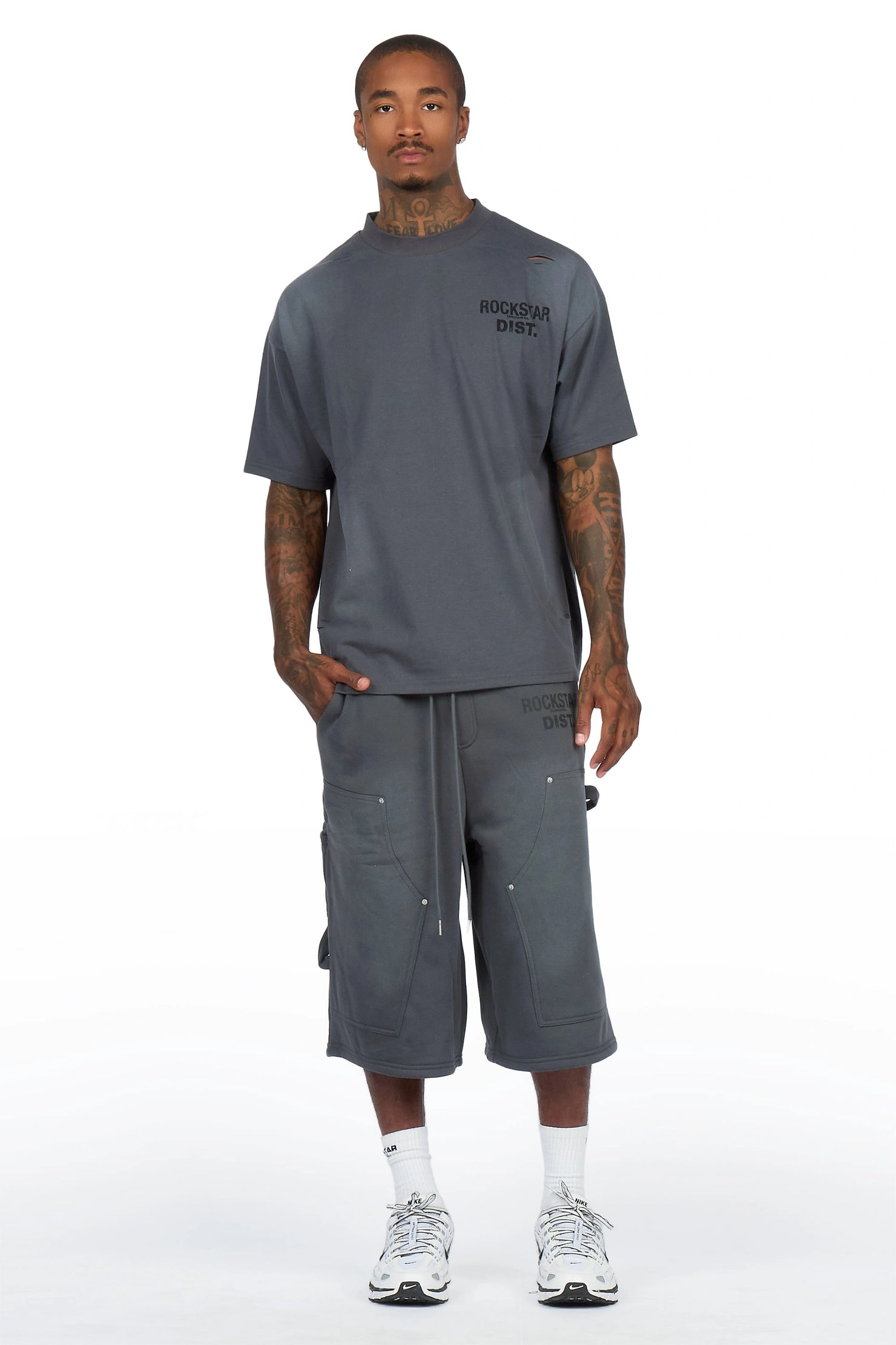 Finn Grey T-Shirt Jort Set