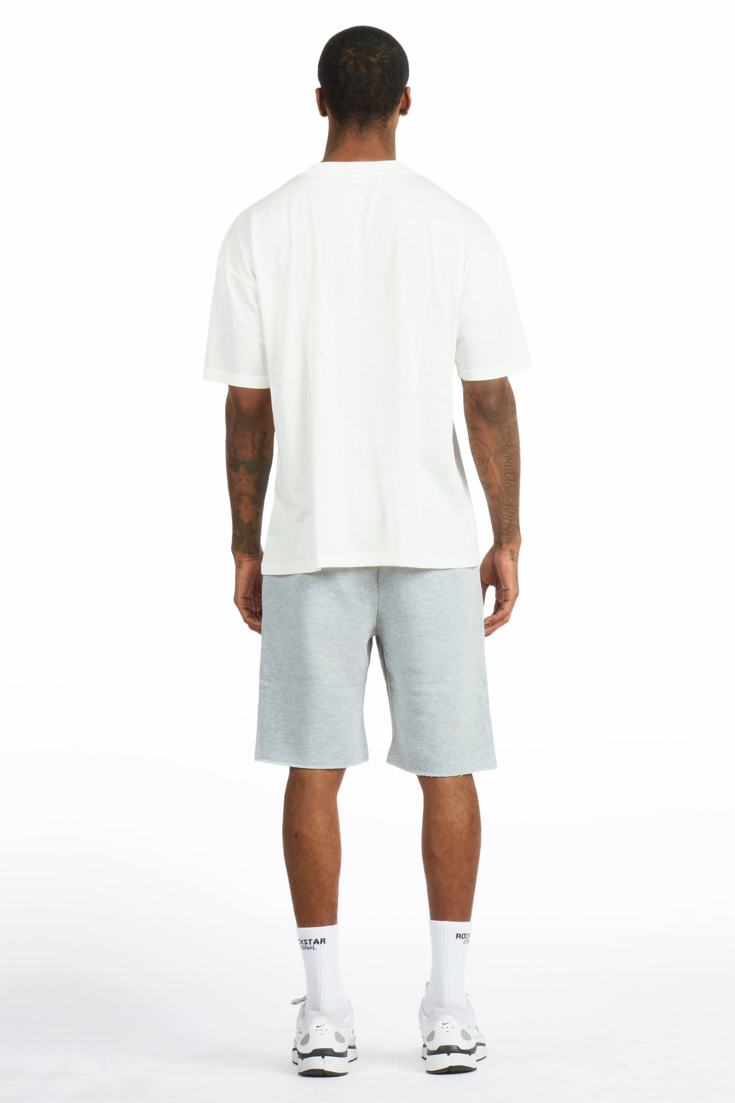 Colorful Race White/Grey T-Shirt Short Set