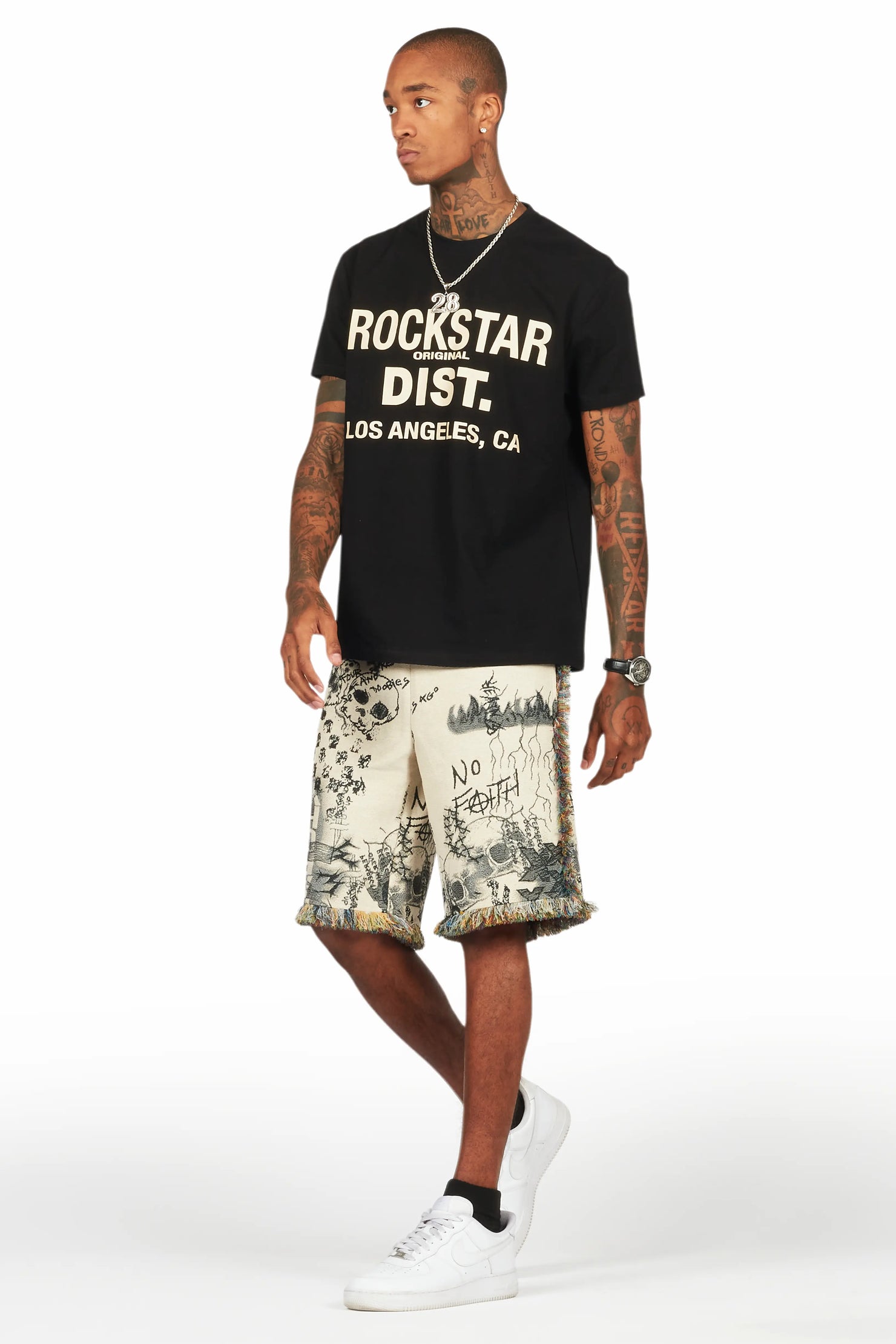 Tappy Black/Beige T-Shirt Short Set