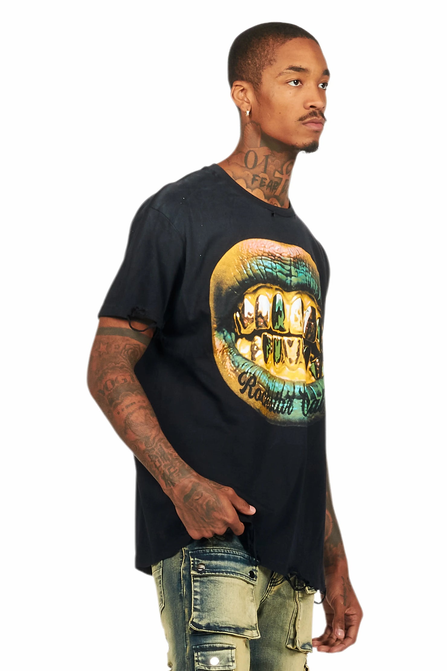 Gonen Black Oversized Graphic T-Shirt