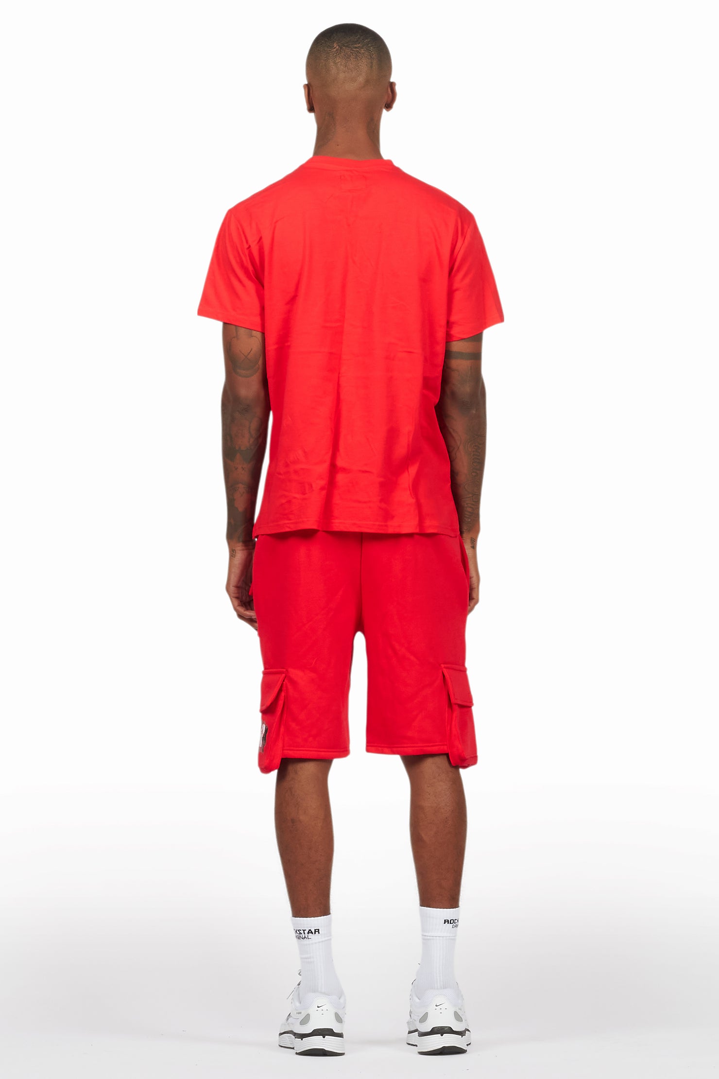 Racing Grung Red/Black T-Shirt Cargo Shorts Set
