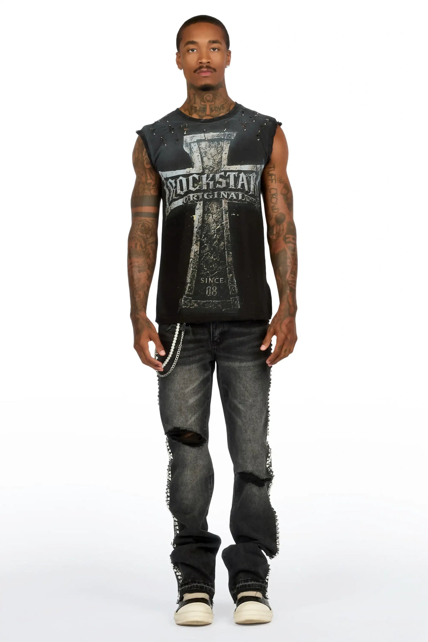Tyce Black Pearl Stacked Fit Jean