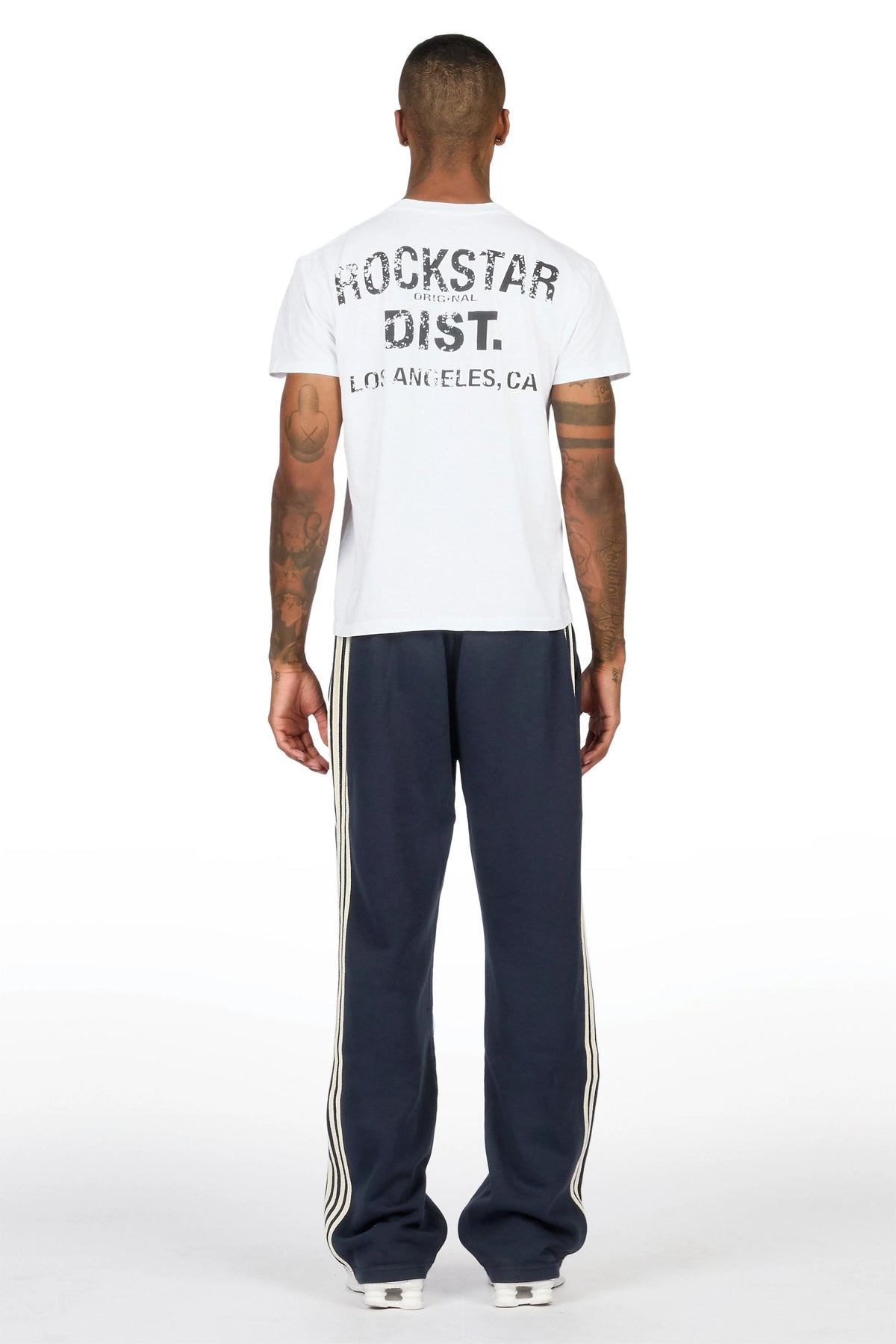 Yazan Blue French Terry Relaxed Pant