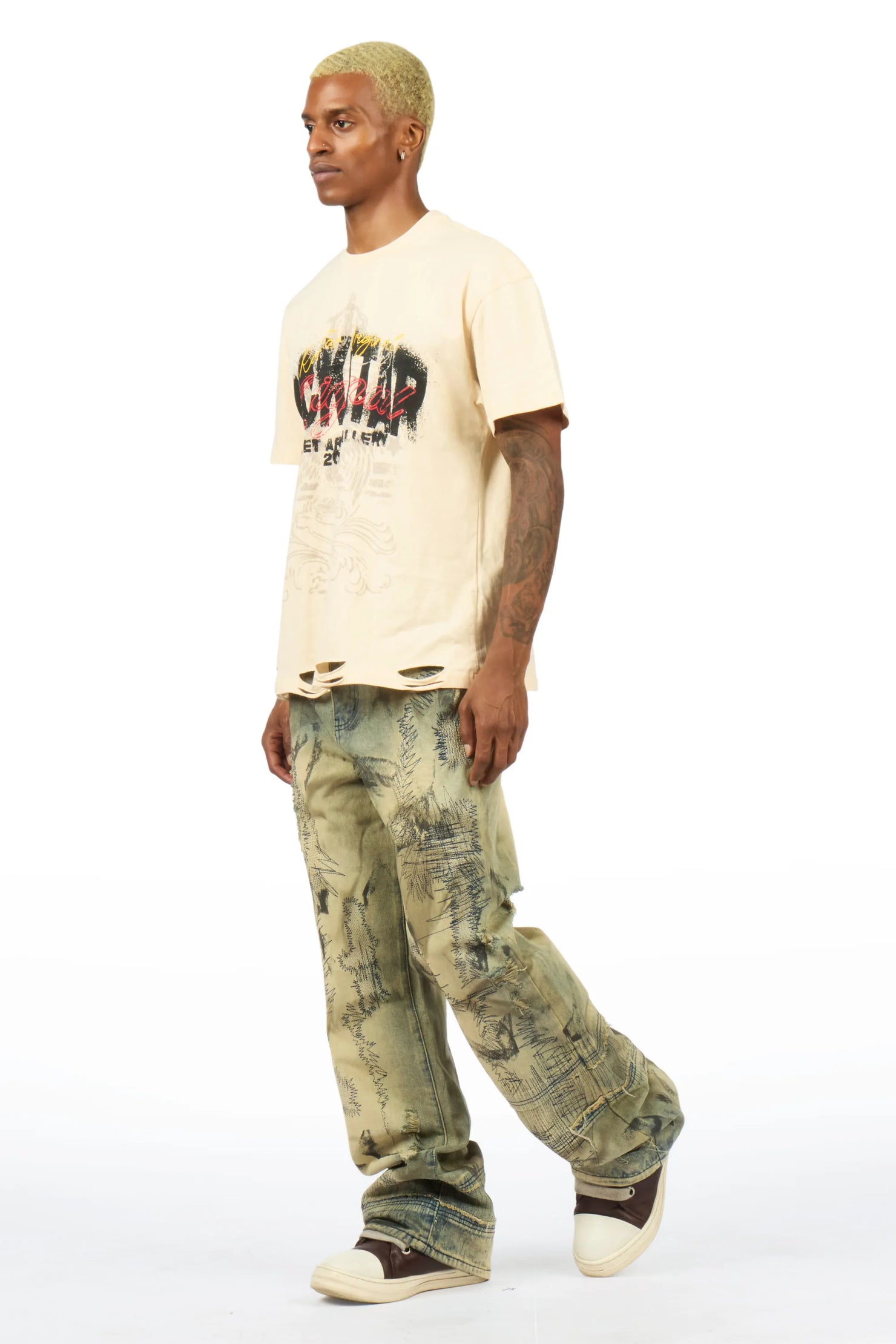 Souless Medium Blue Baggy Fit Jean