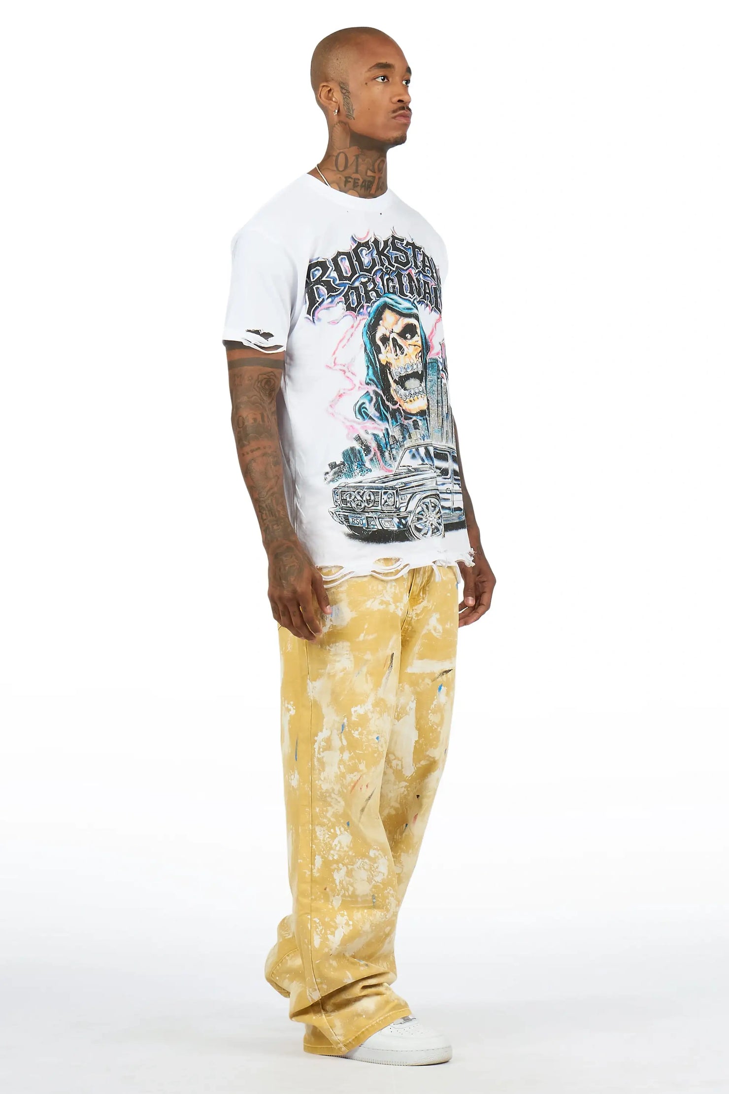 Novi Yellow Painter Baggy Fit Jean
