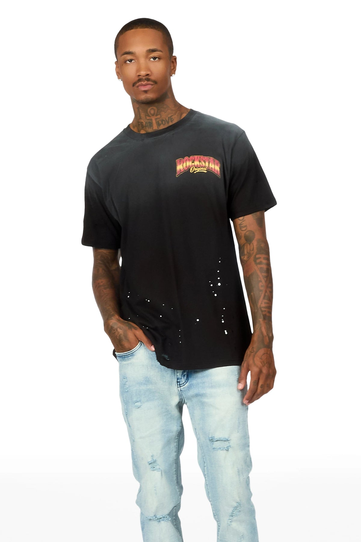 Paradise Black Oversized Graphic T-Shirt
