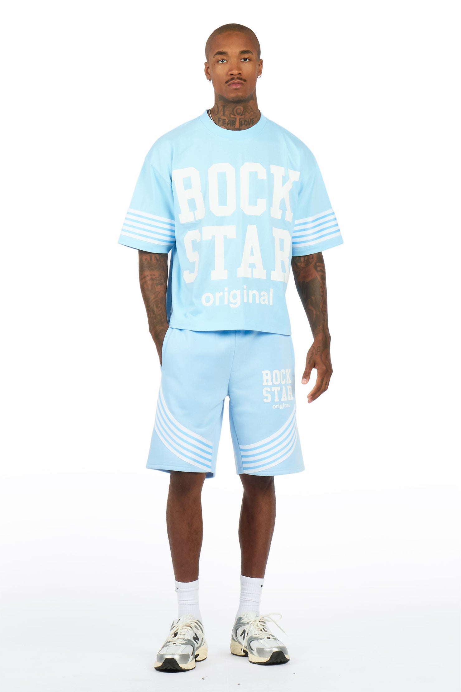 Rulik Light Blue T-Shirt/Short Set