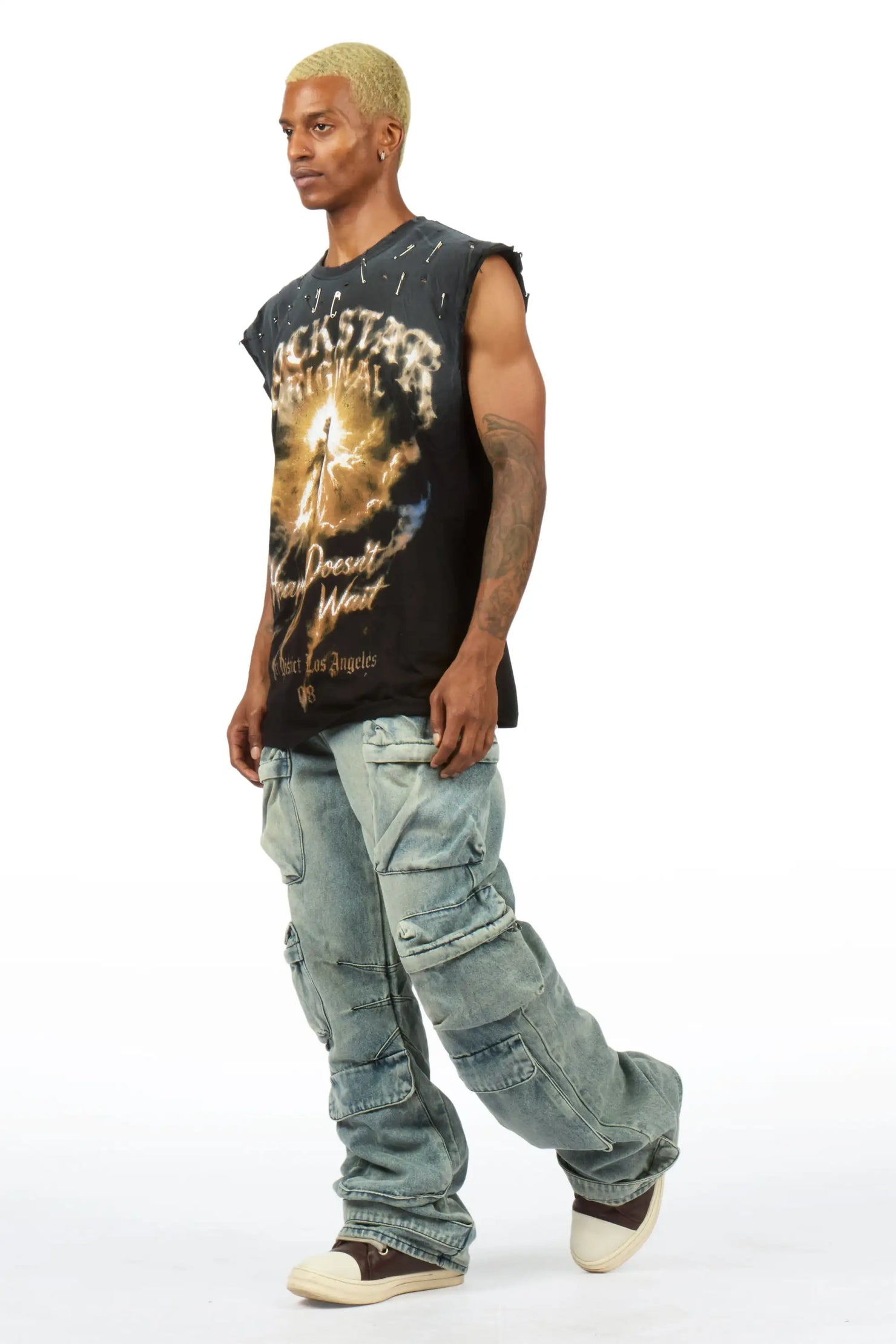 Mahesh Vintage Blue Baggy Fit Jean