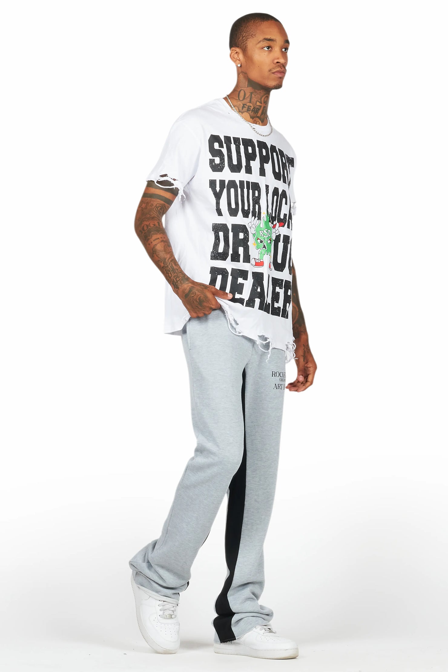 Briggs Heather Grey Baggy Pant