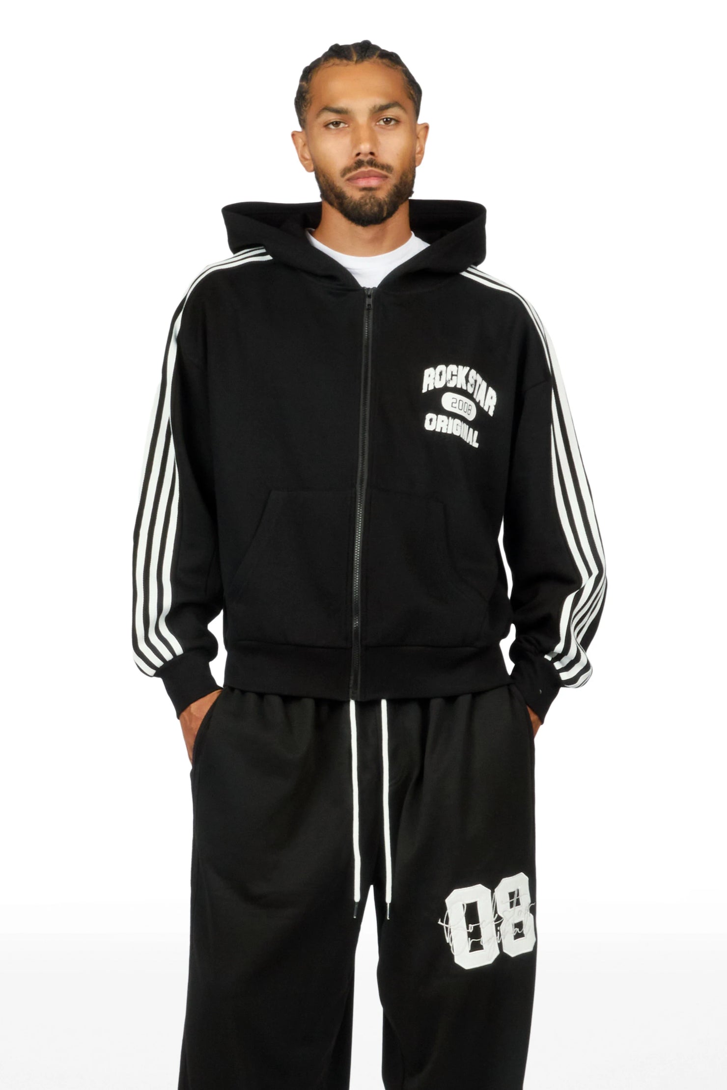 Tylla Black Zip Up Hoodie