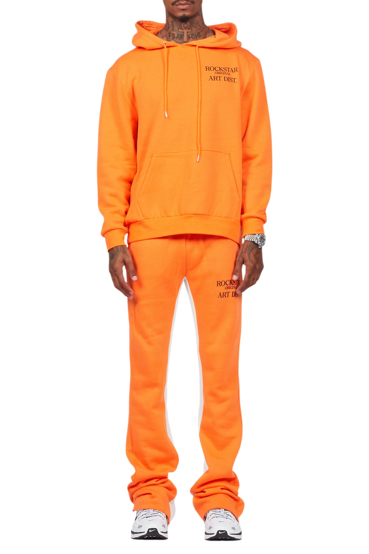 Briggs Orange Hoodie/Baggy Fit Pant Set