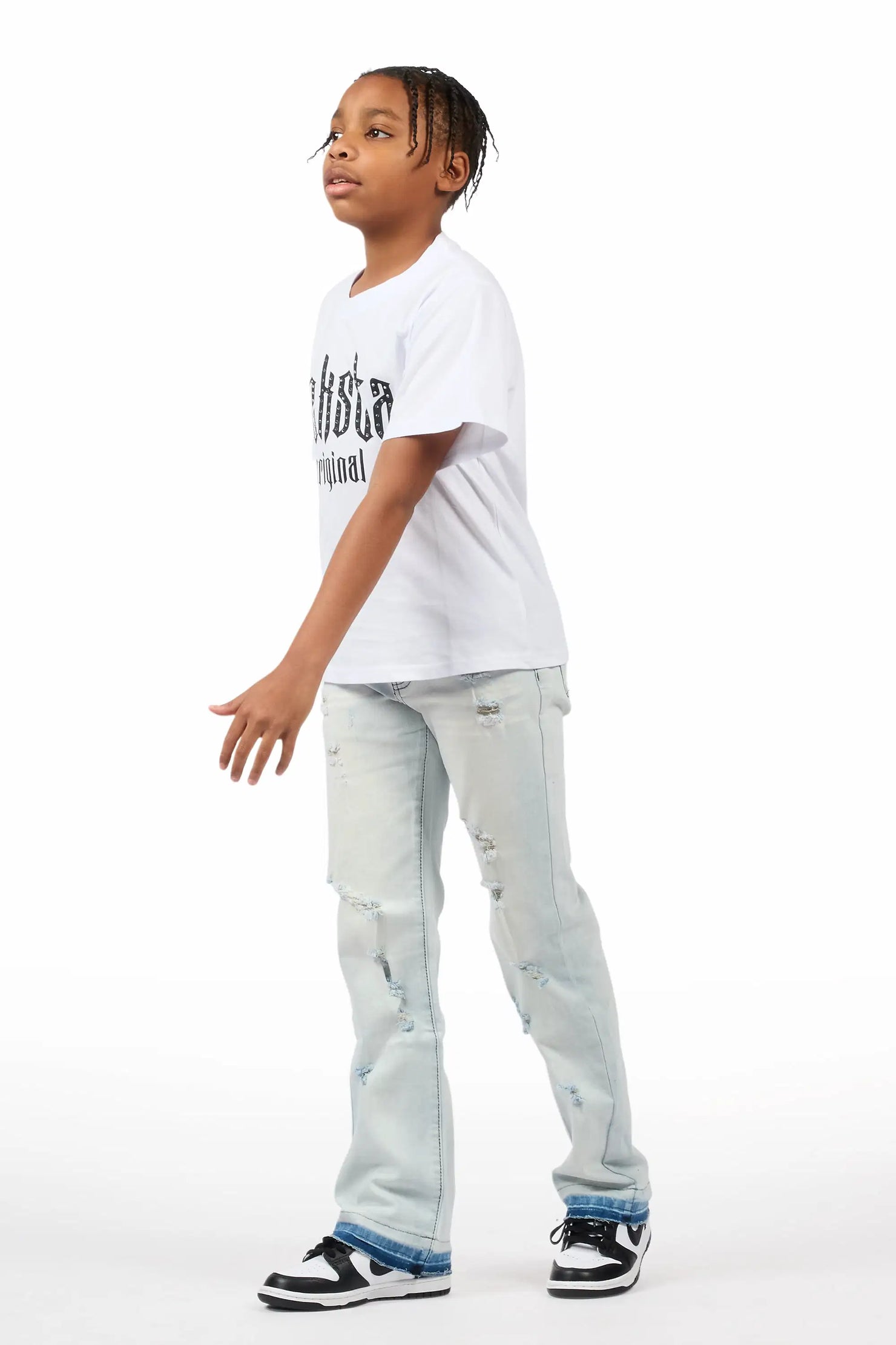 Boys Stellan Blue Stacked Flare Jean