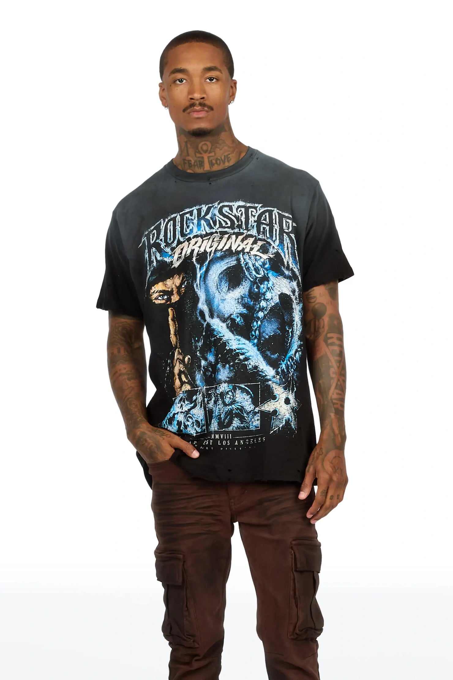 Kordell Black Oversized Graphic T-Shirt
