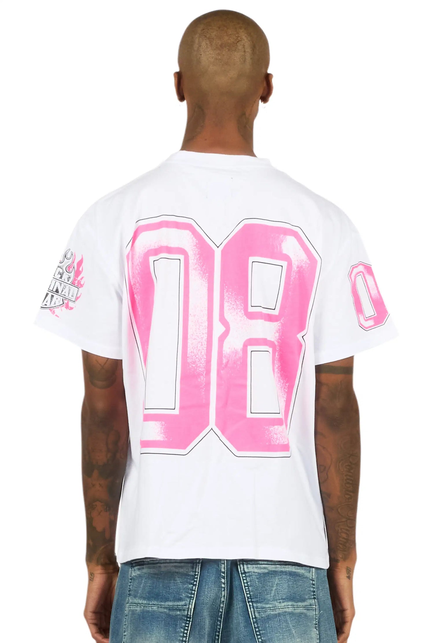 Alim White Oversized Graphic T-Shirt