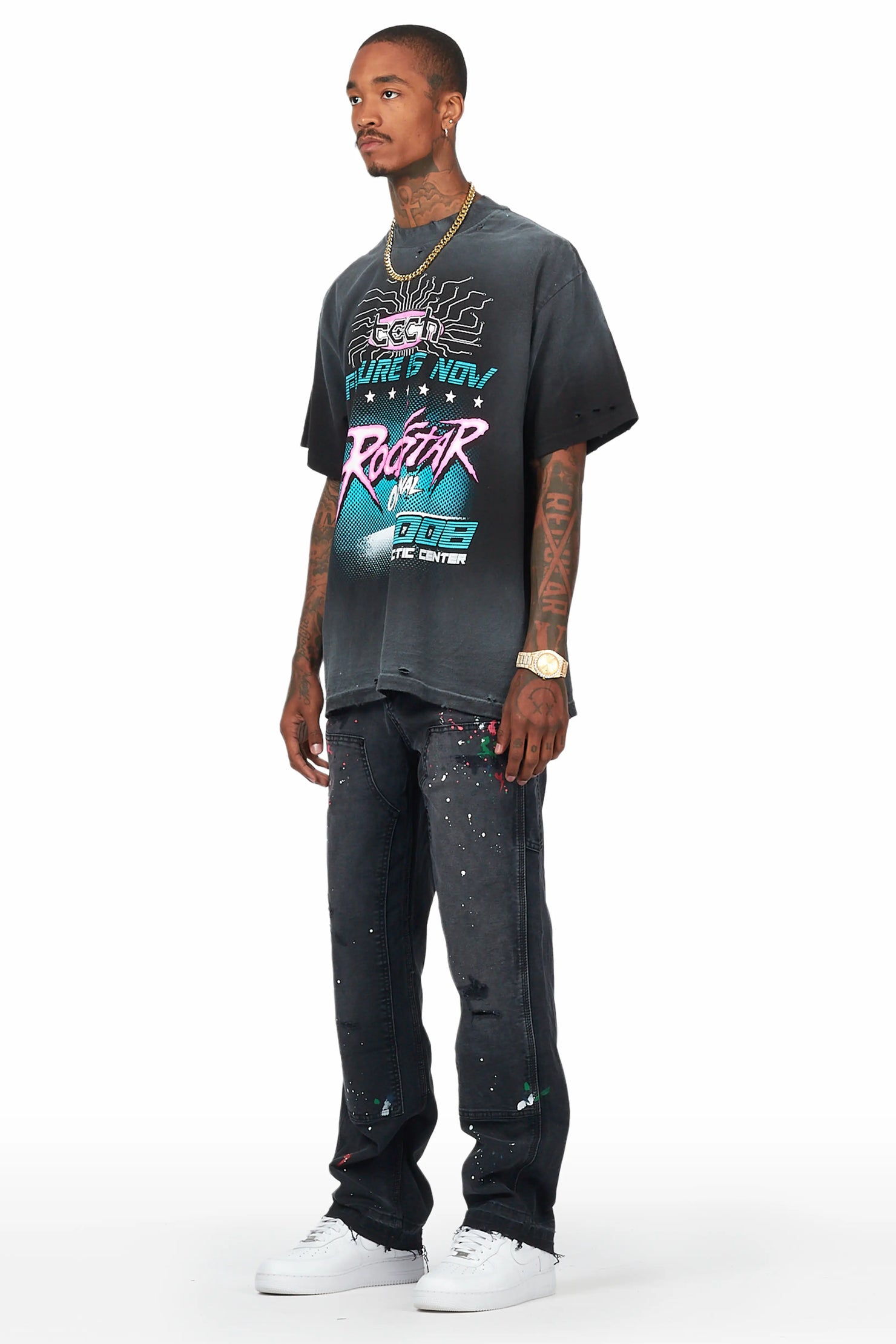 Zoticus Black Baggy Fit Jean