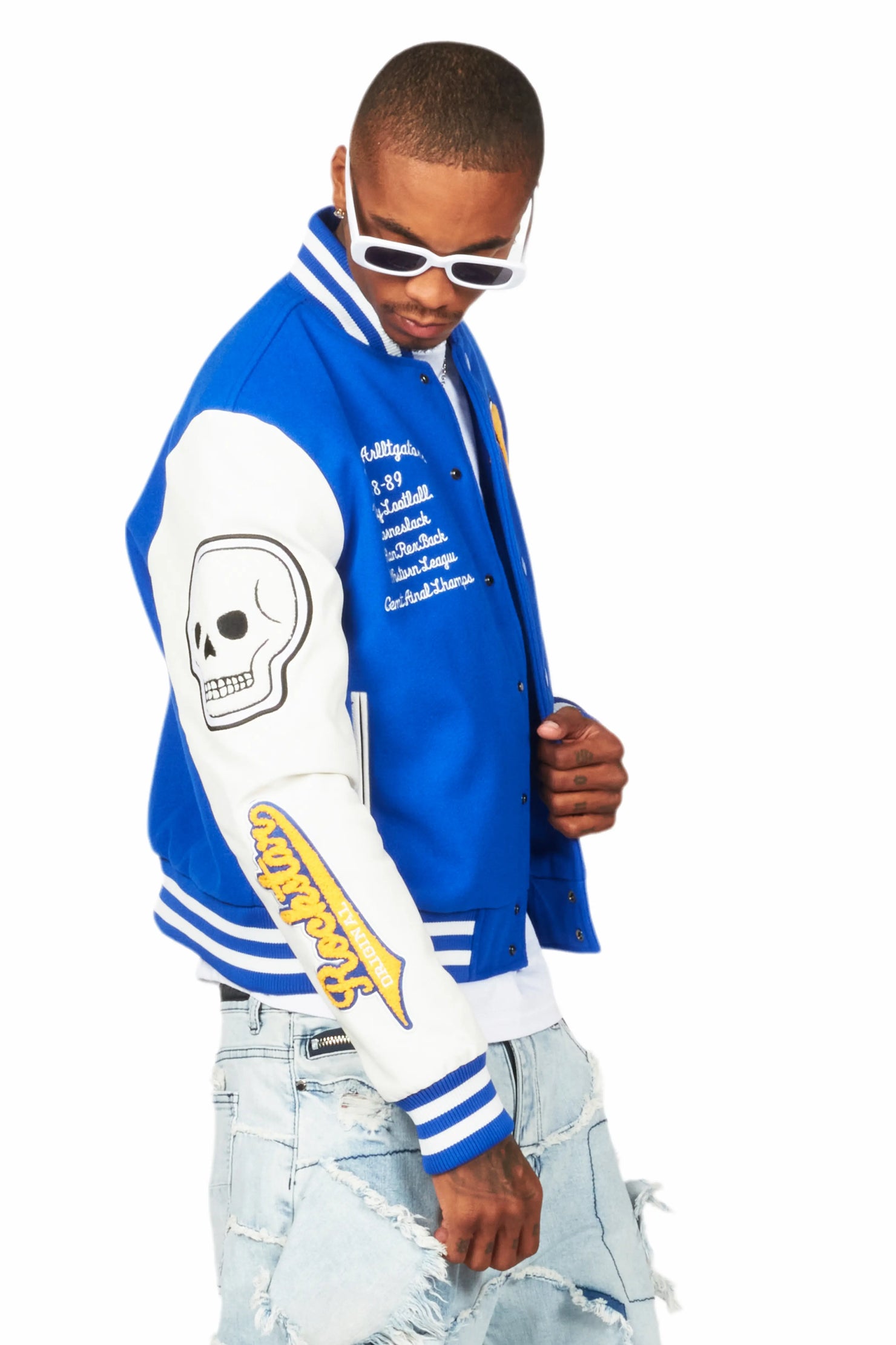 Eisen Royal Blue/White Varsity Jacket