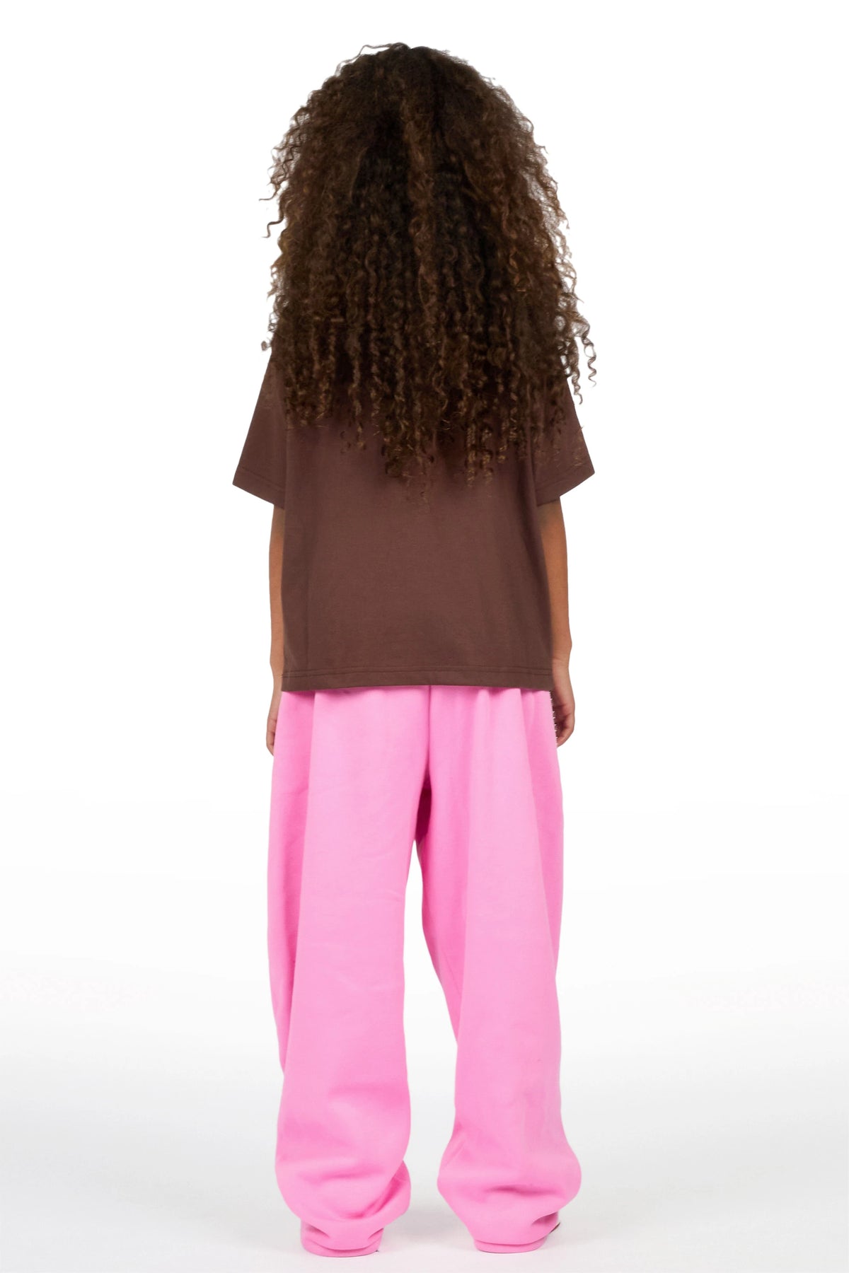Girls Stachia Pink Super Baggy Track Pant