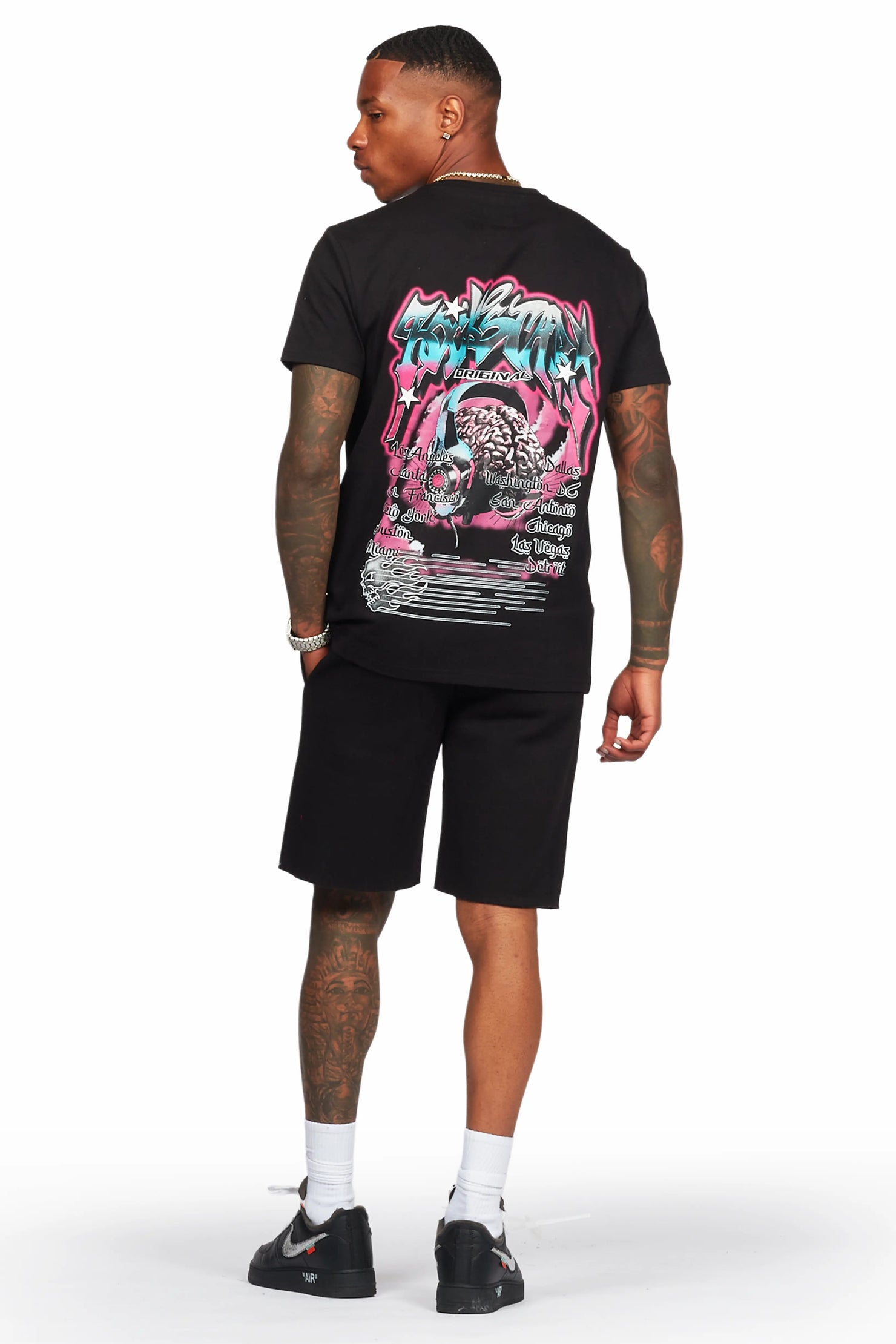 Lucy Black T-Shirt/Short Set
