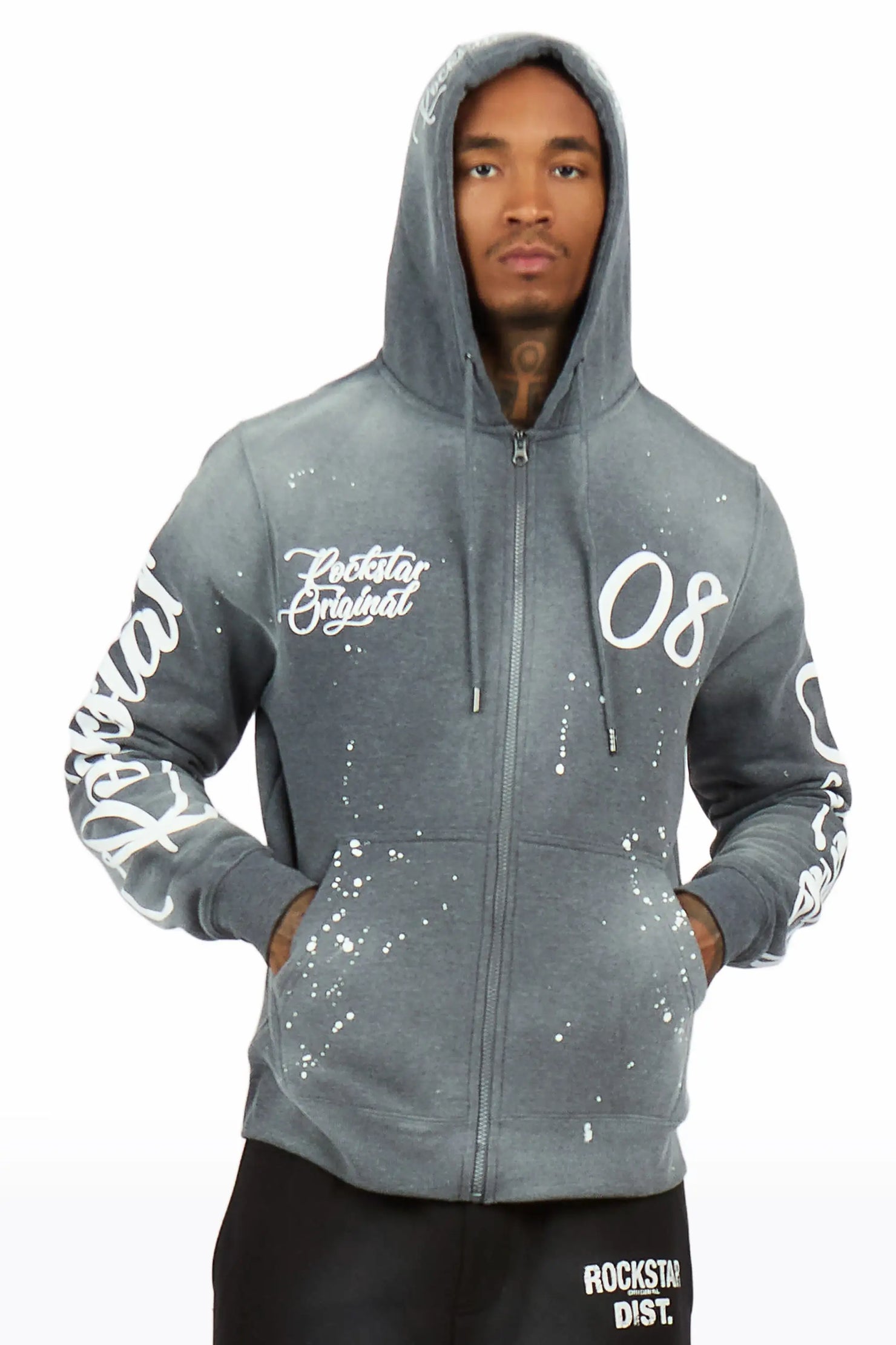 Hanif 2.0 Vintage Grey Zip Up Hoodie