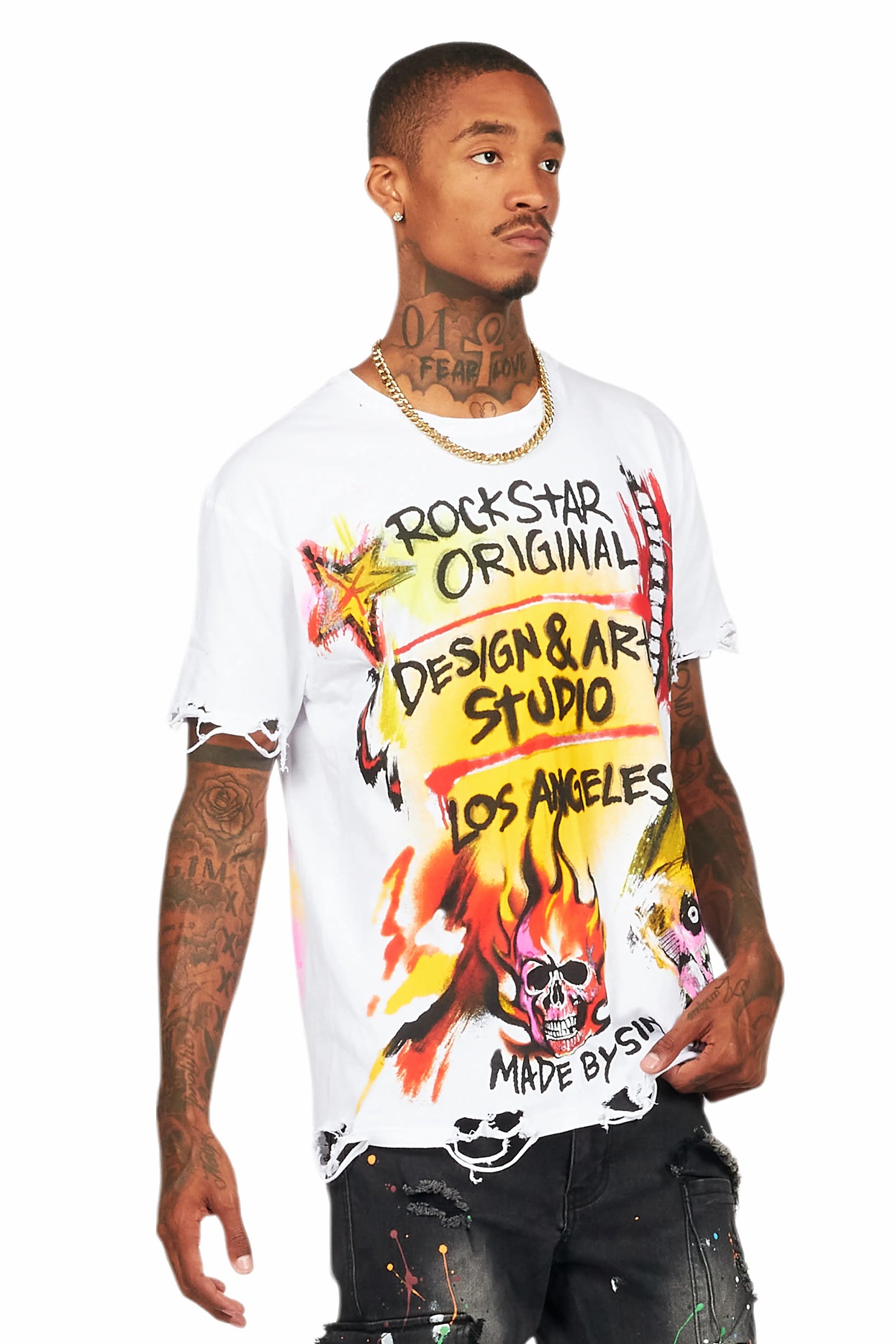 Soweto White Oversized Graphic T-Shirt