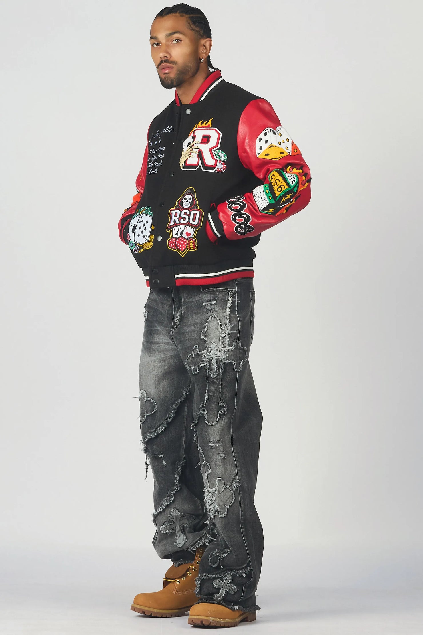 Henderson Black/Red Varsity Jacket