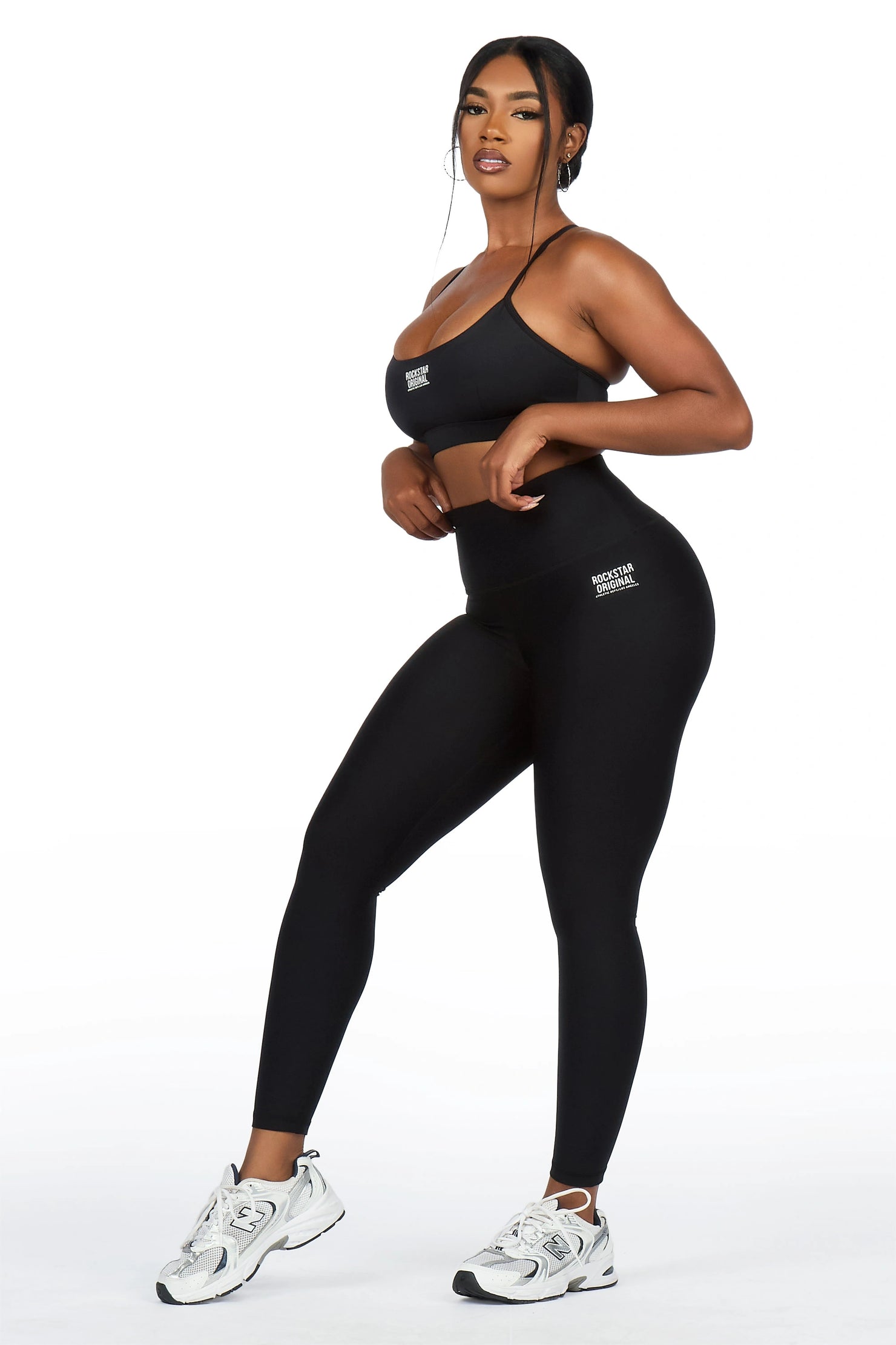 Donika Black Tank Active Legging Set