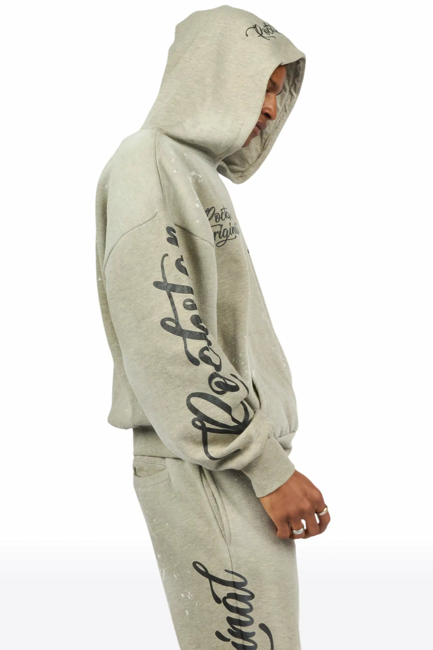 Hanif 2.0 Vintage Dark Oatmeal Hoodie/ Relaxed Pant Track Set