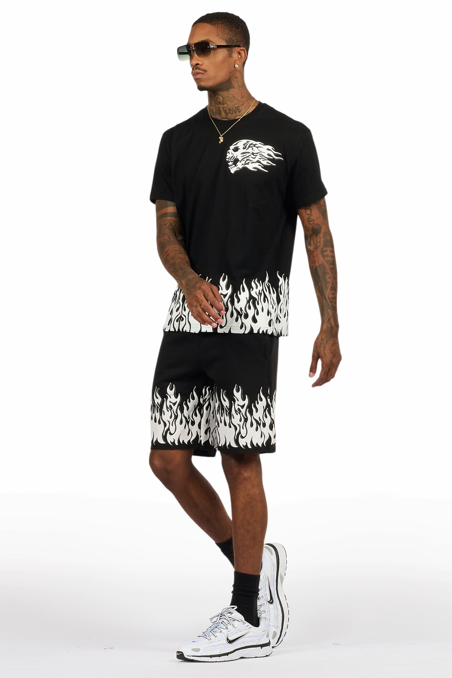 Bubble Black T-Shirt/Short Set