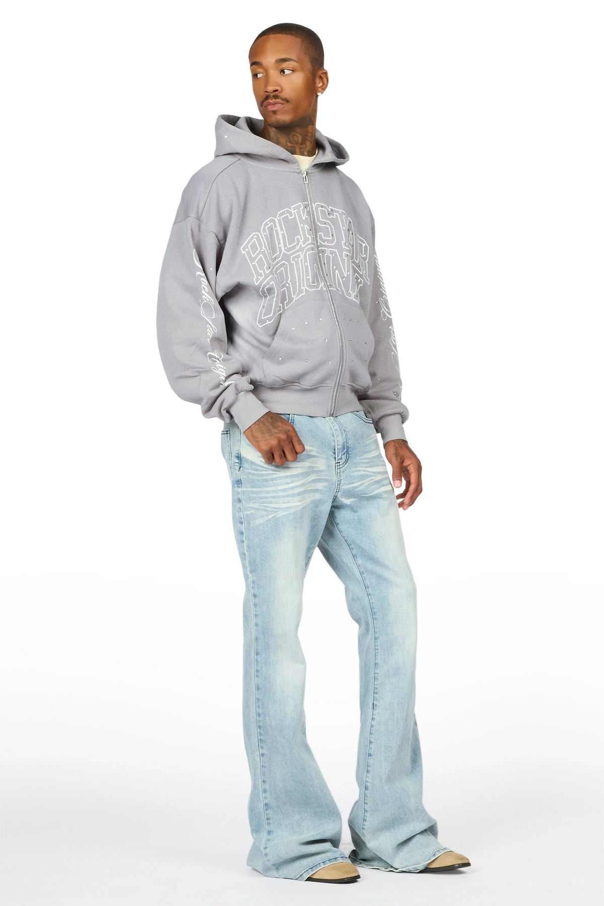 Lykes Light Blue Super Flare Jeans