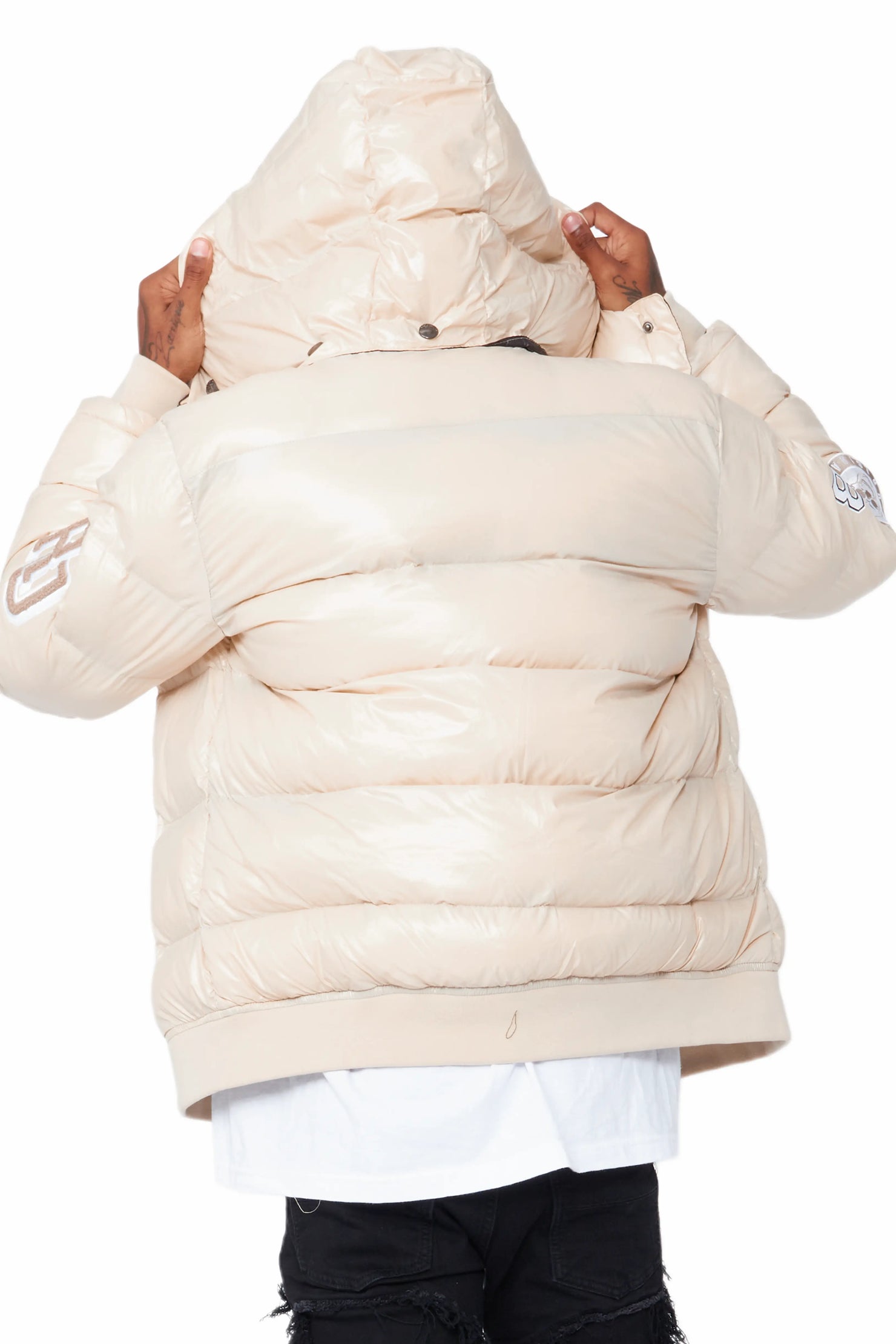 Cortland Beige Heavy Puffer Jacket