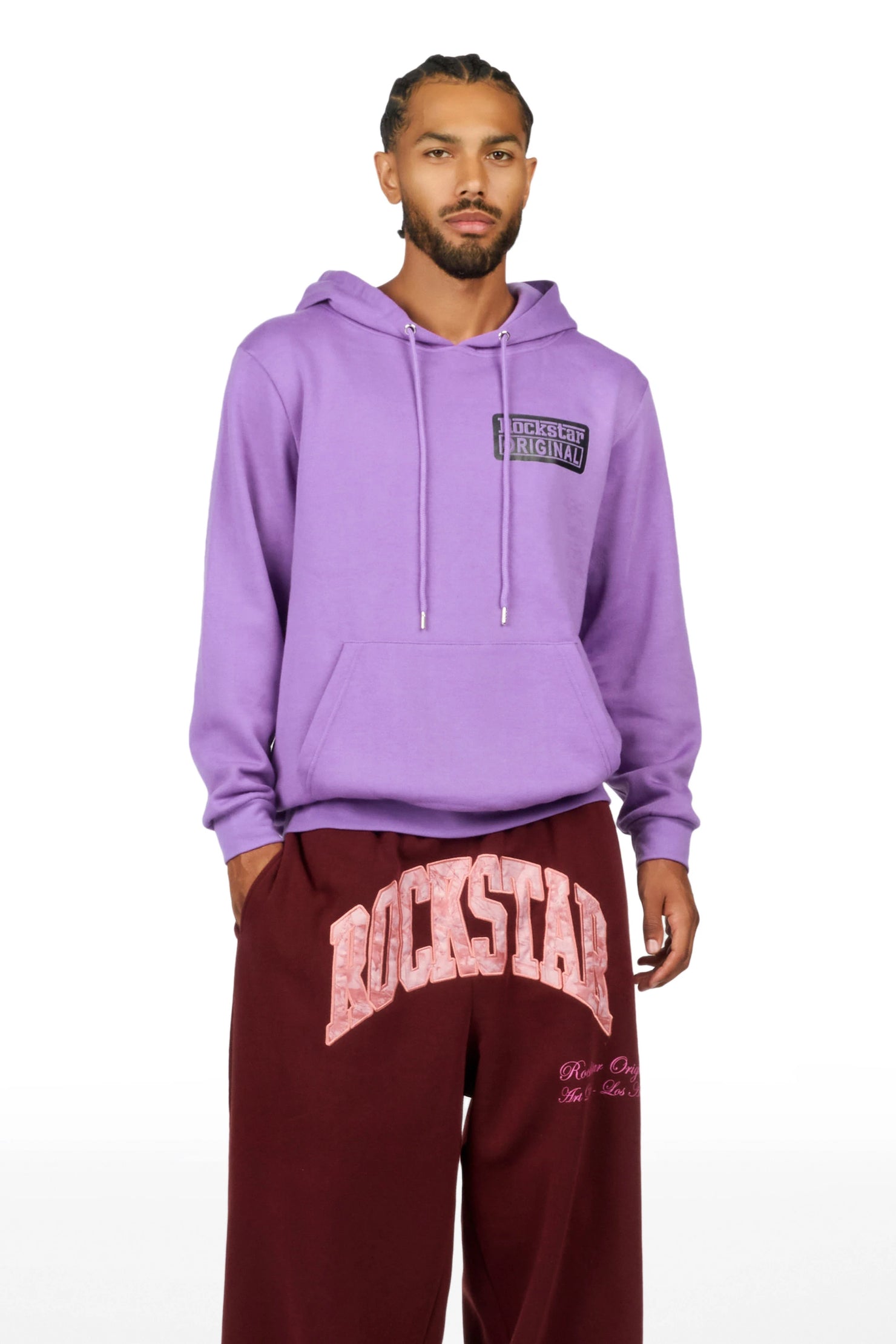 Kaden Purple Graphic Hoodie