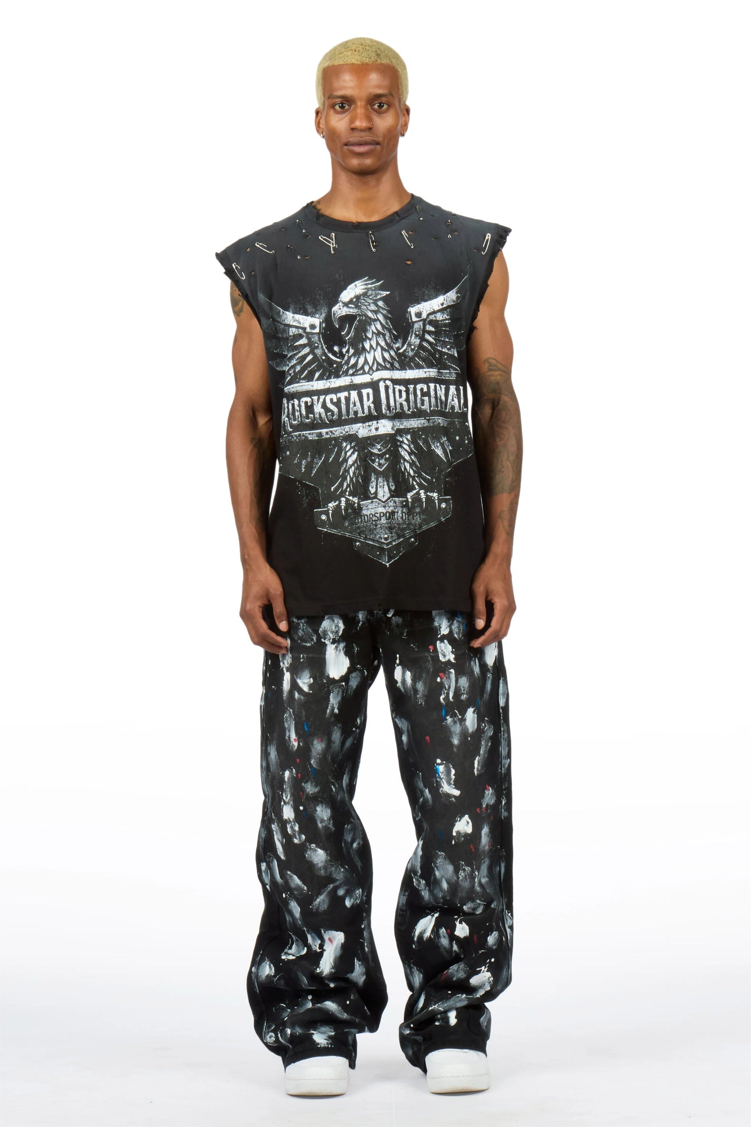 Wilsander Black Oversized Cut Off T-Shirt