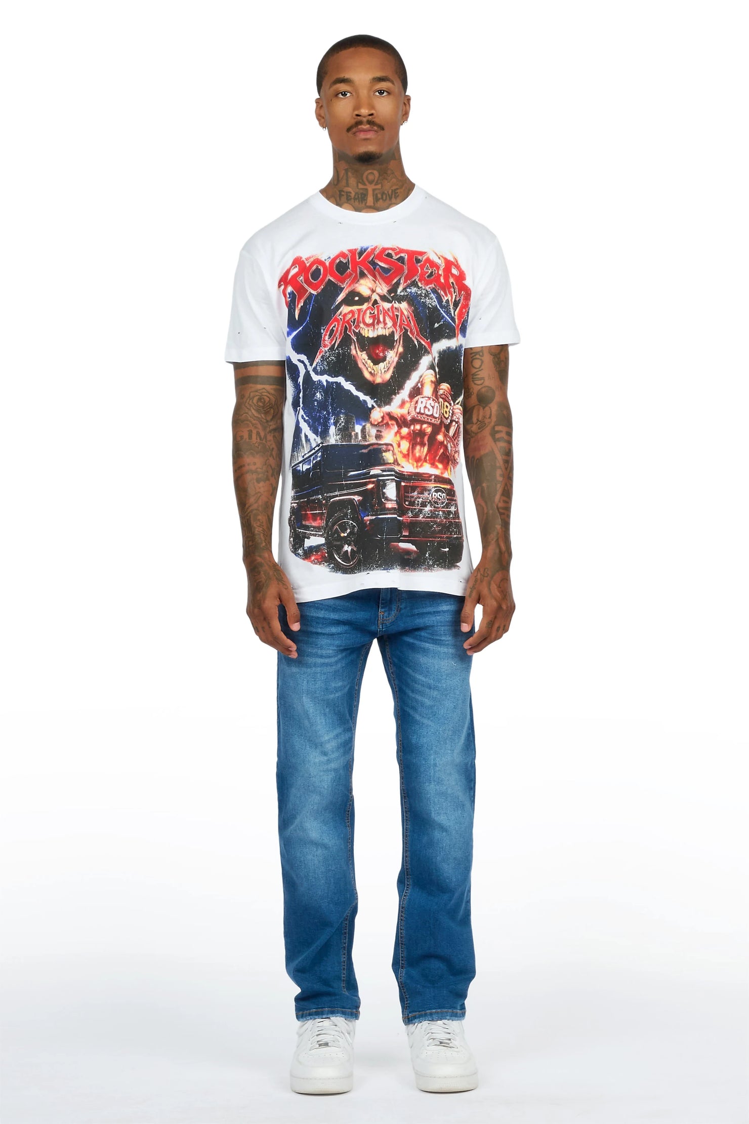 Marshell White Oversized Graphic T-Shirt
