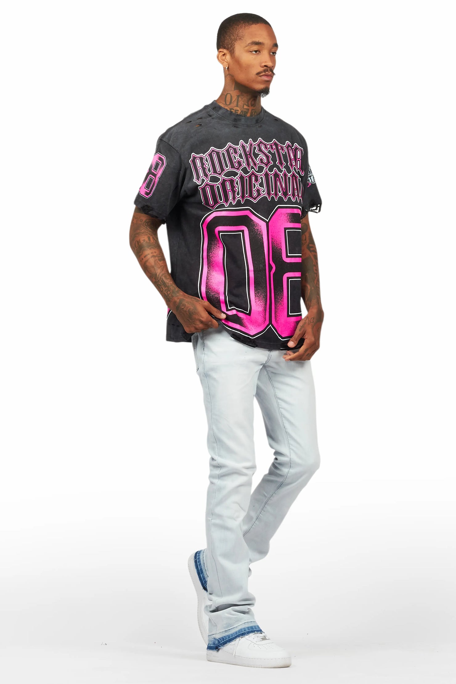 Alim Vintage Black Oversized Graphic T-Shirt