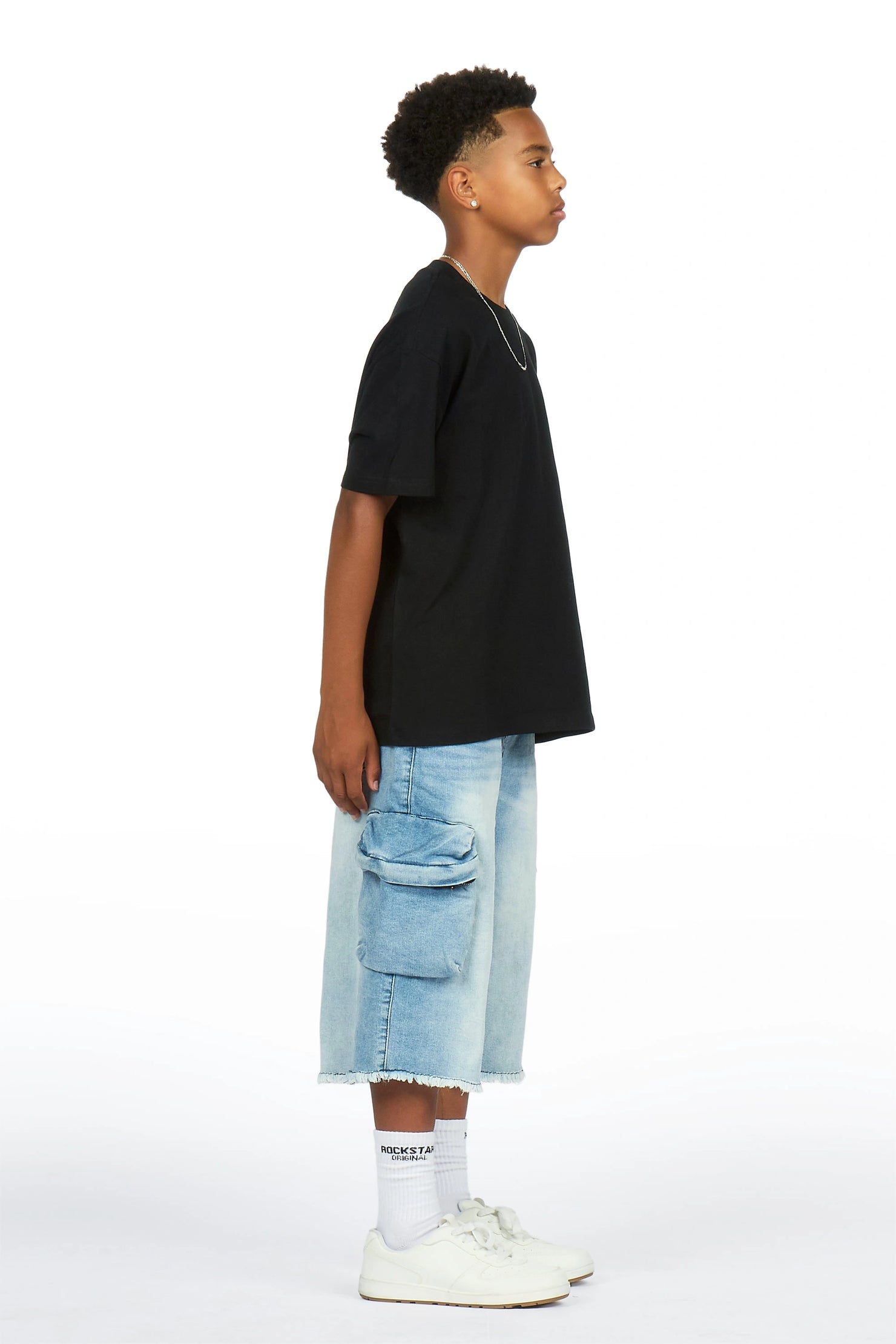 Boys Grand Light Wash Jort