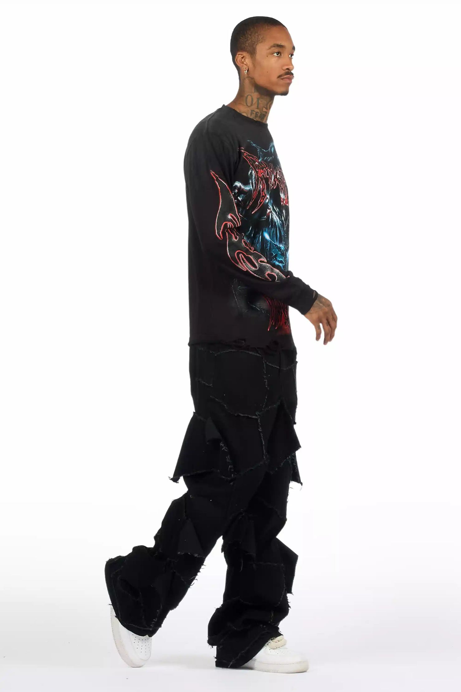 Jacomus Jet Black Baggy Fit Jean