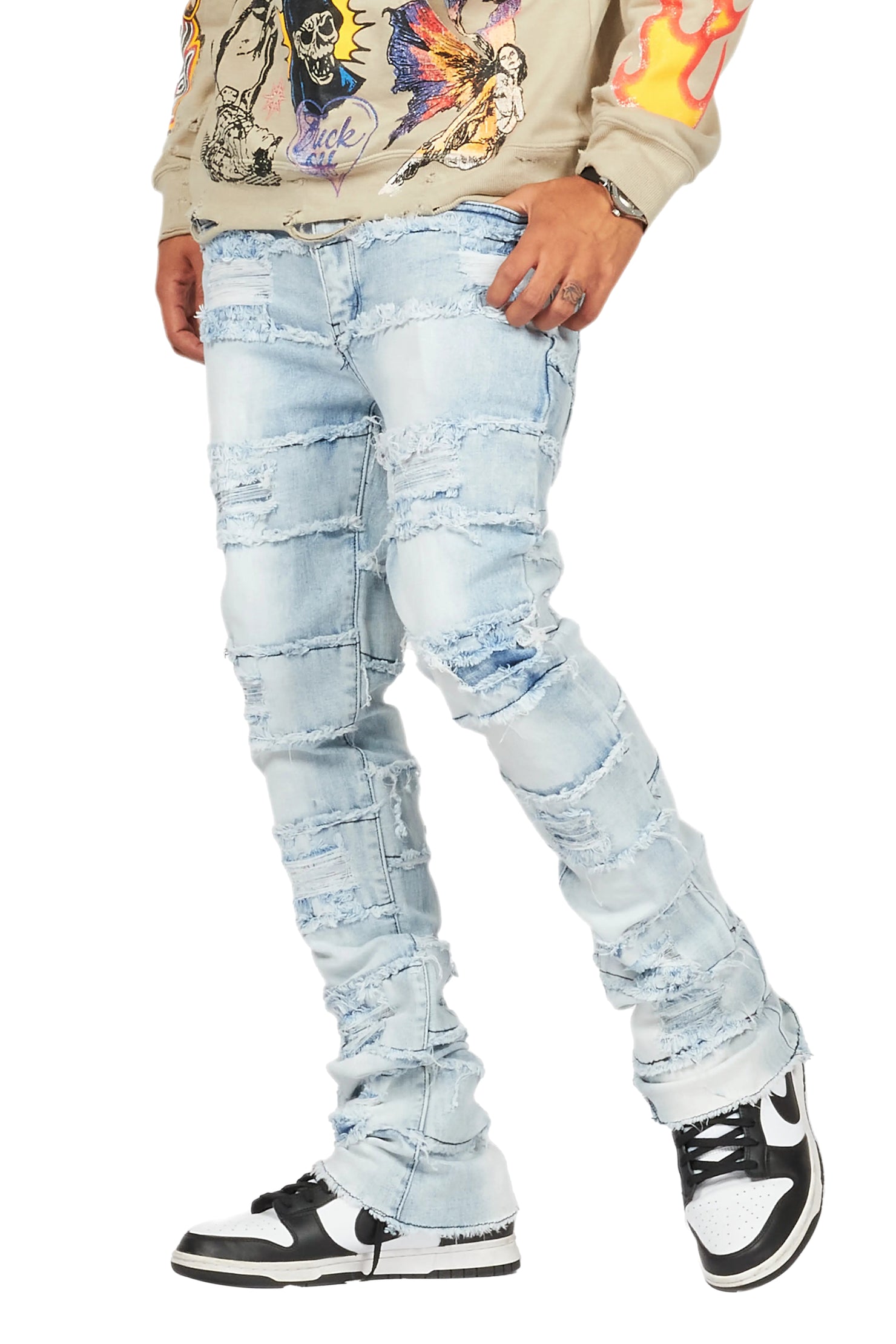 Sten Blue Stacked Flare Jean