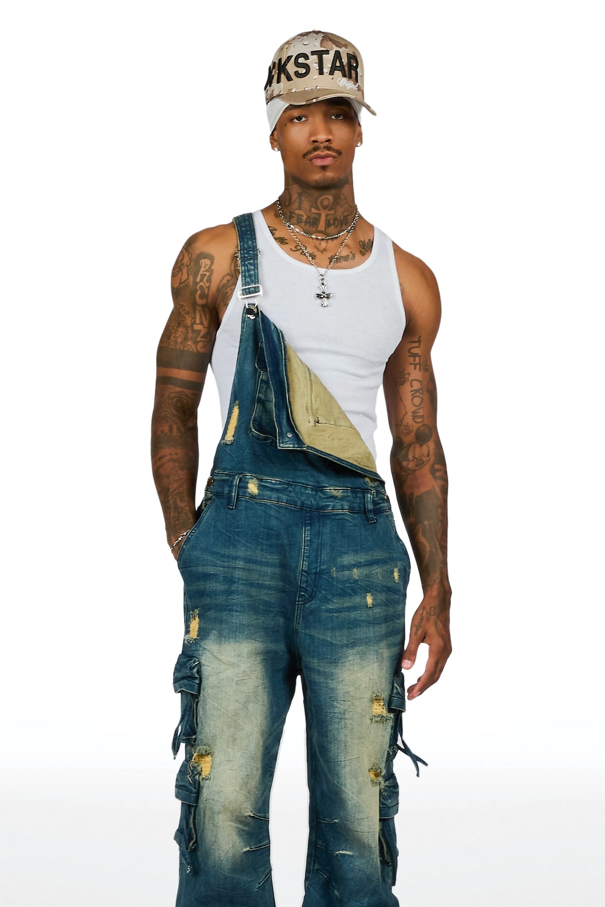 Caelum Dark Blue Denim Overall
