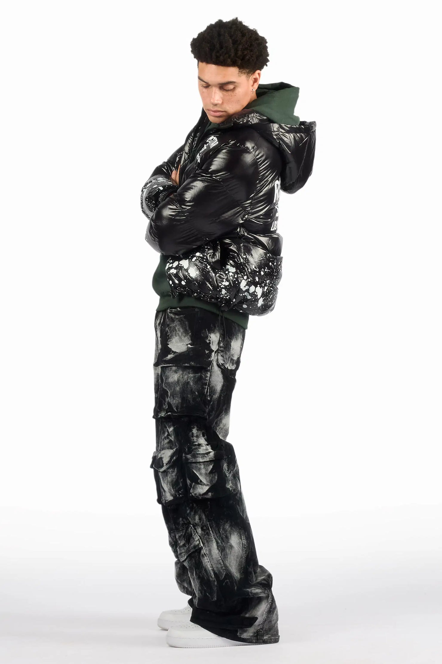 Raffer Black Heavy Puffer Jacket